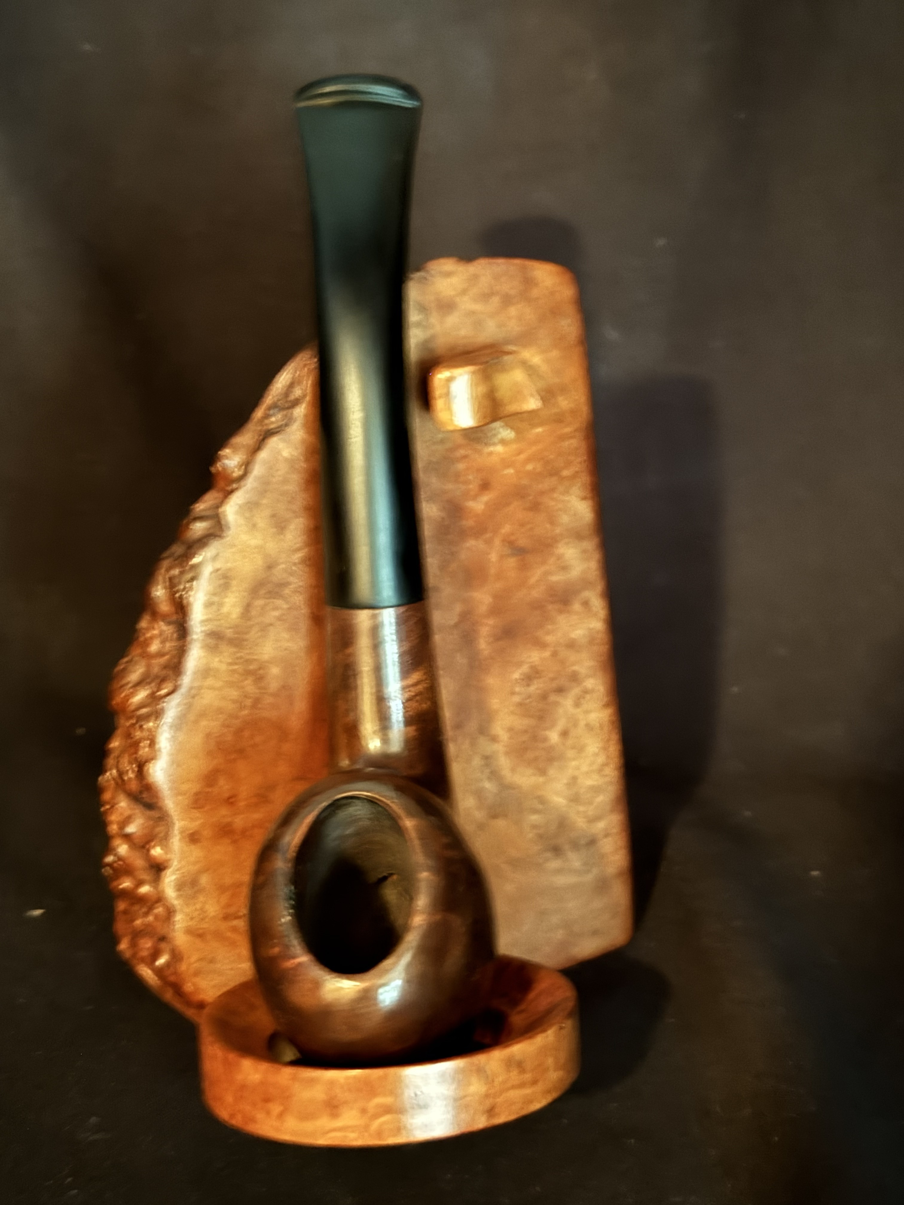 Bruyere Garantie Smooth Bent Oval Bowl Briar Estate Pipe with Vulcanite Fishtail Stem, Unsmoked 14