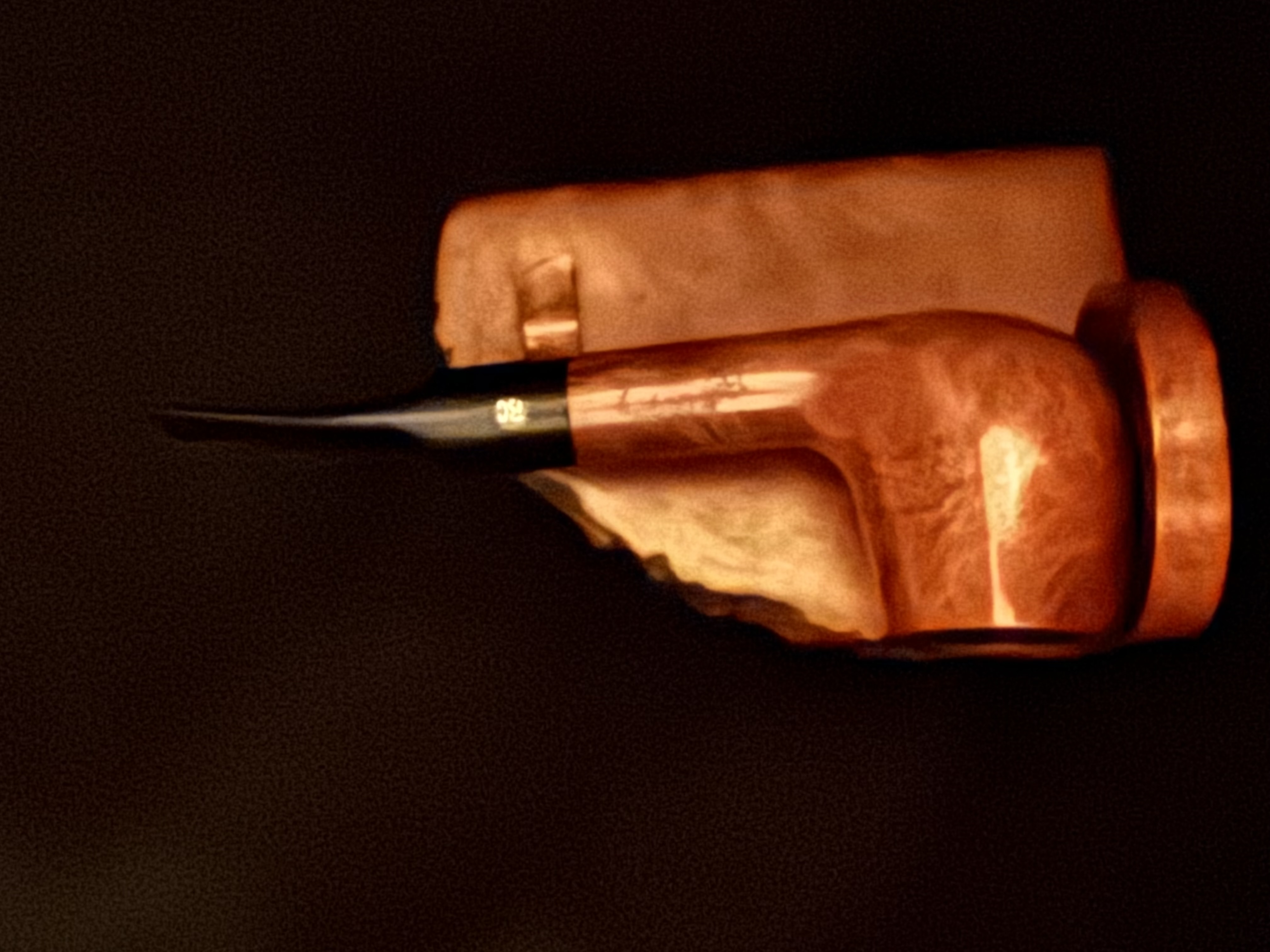Butz Choquin Pallas Extra St Claude France 7722 Straight Pocket Billiard Acrylic Saddle Stem Fishtail Mouthpiece Estate Pipe