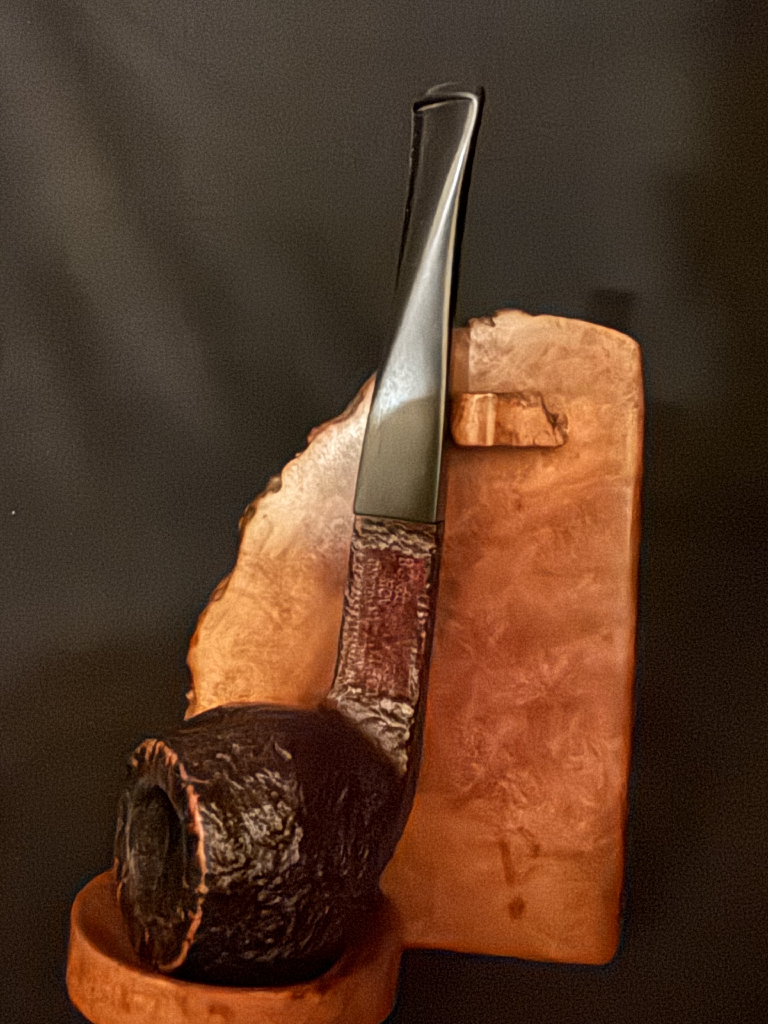 Captain Black BX28 Orlik Sandblast Straight Bulldog Vulcanite Fishtail Estate Pipe 2