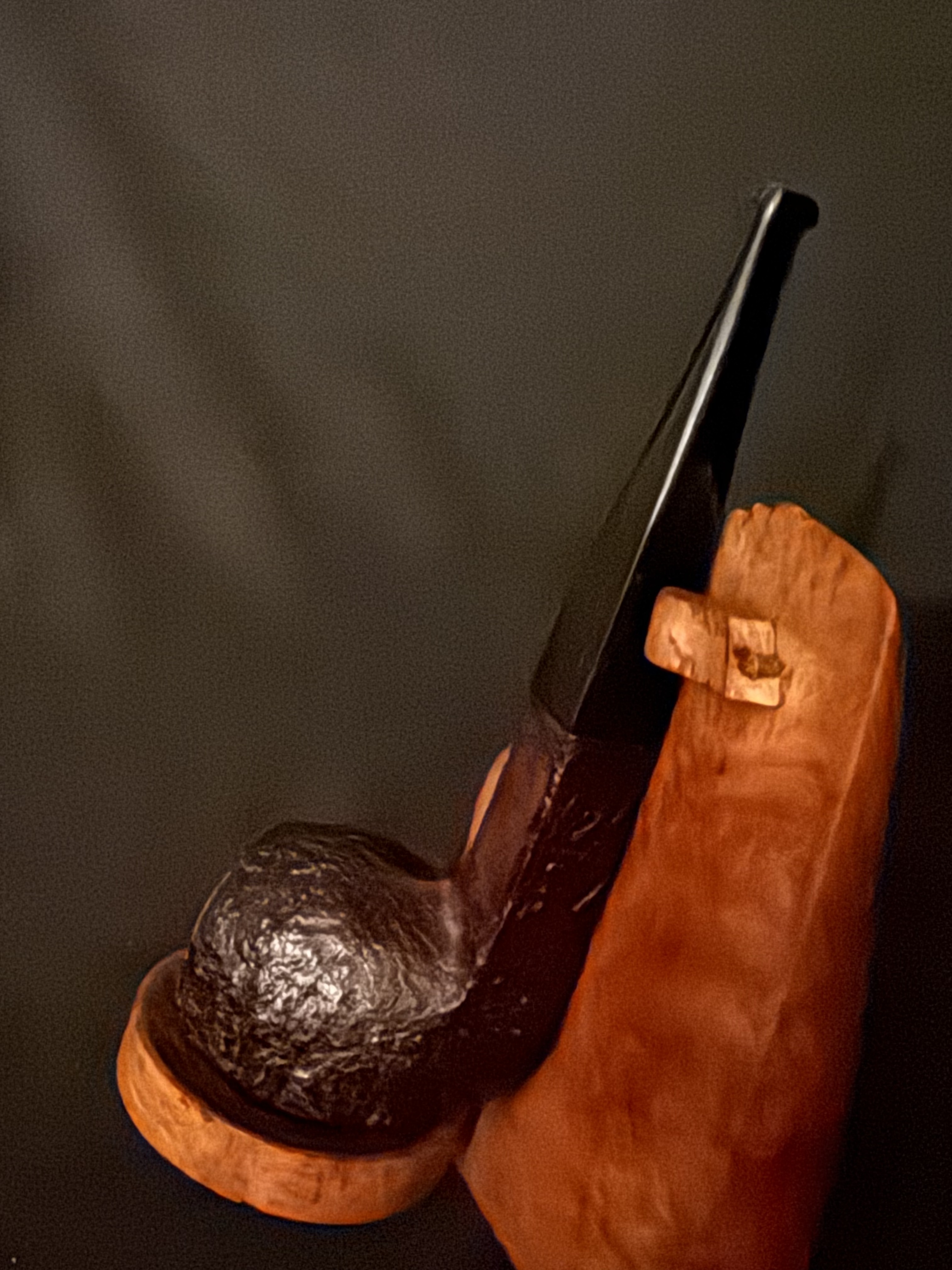 Captain Black BX28 Orlik Sandblast Straight Bulldog Vulcanite Fishtail Estate Pipe 3