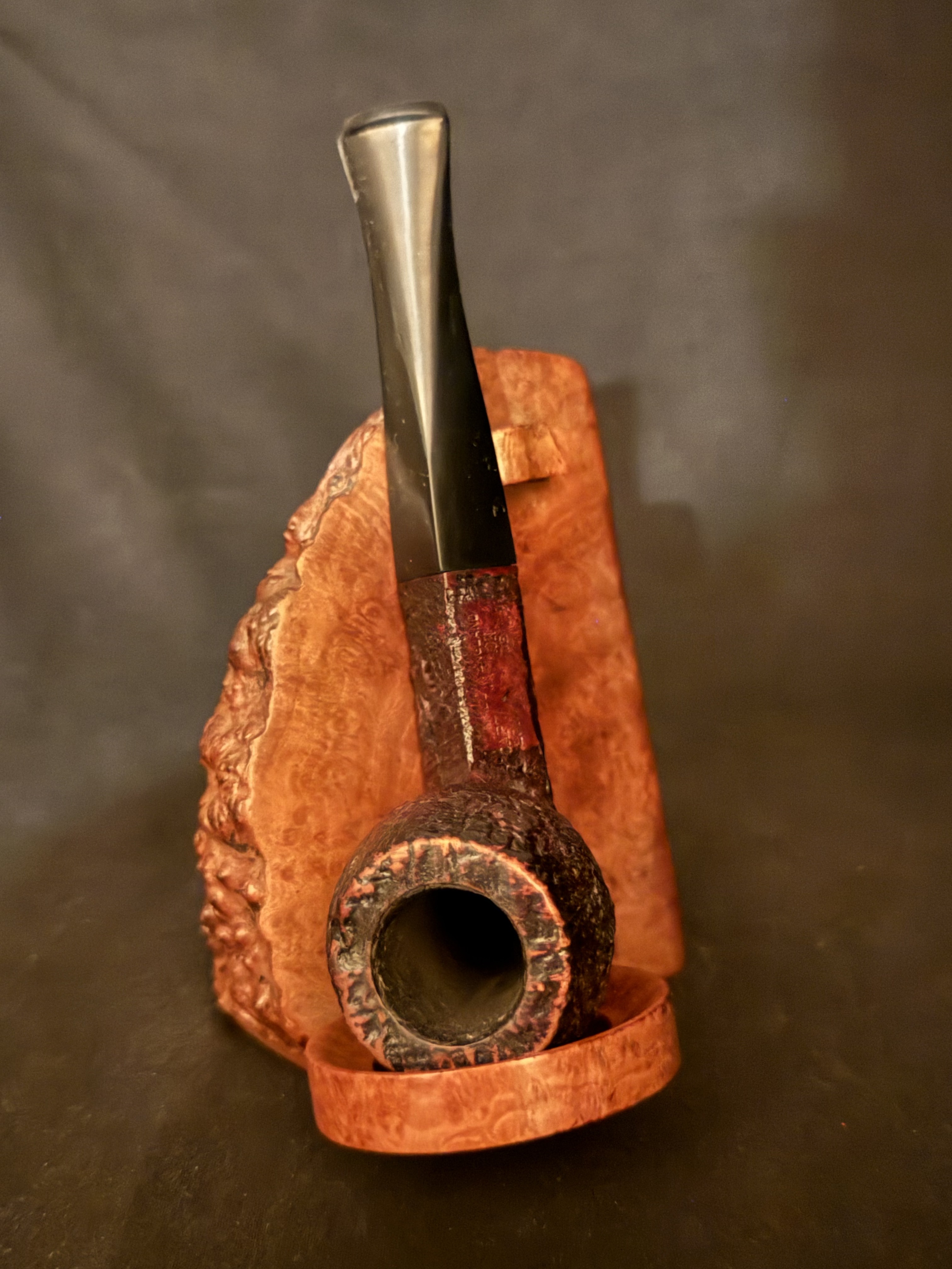 Captain Black BX28 Orlik Sandblast Straight Bulldog Vulcanite Fishtail Estate Pipe 4