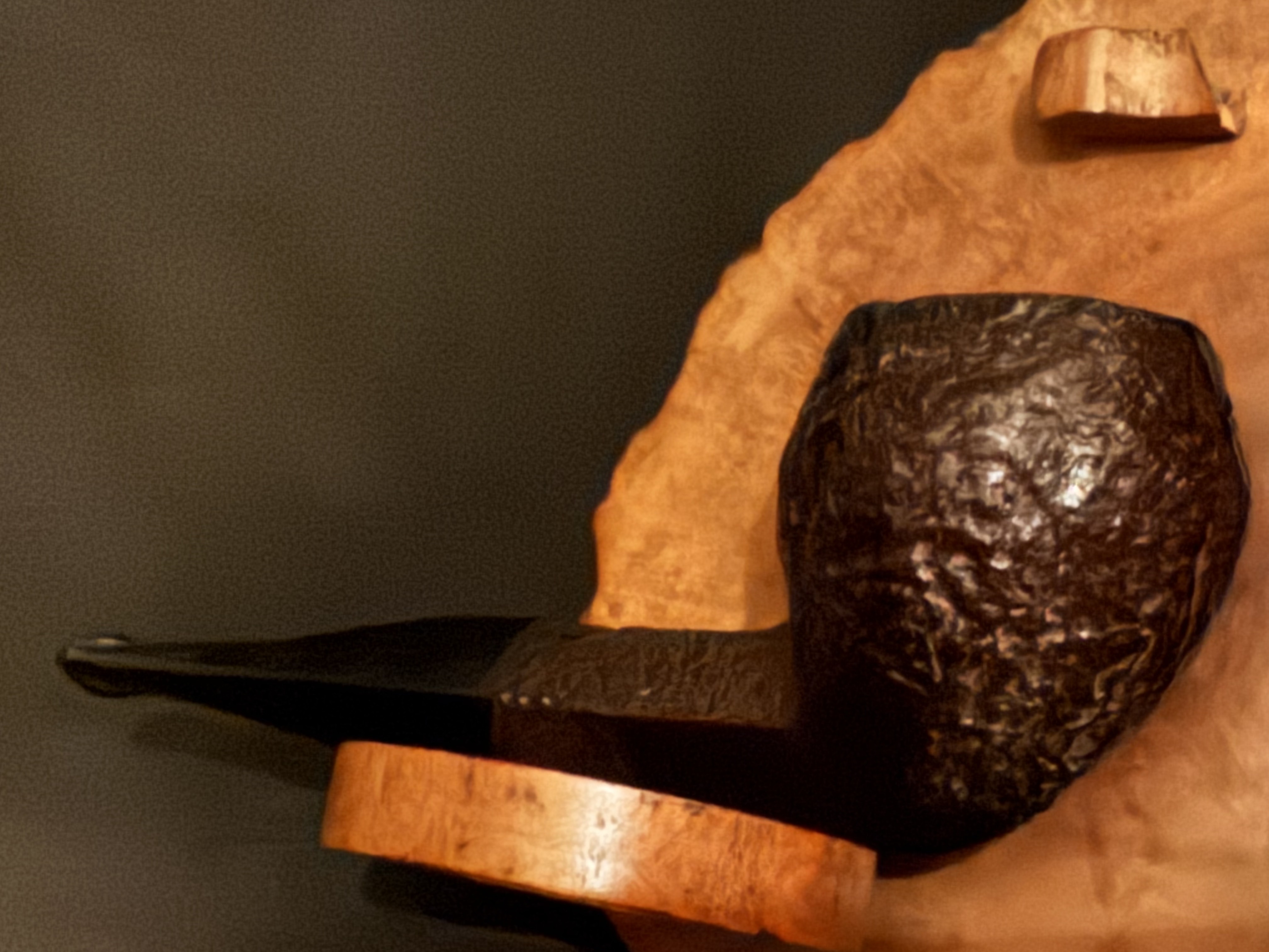 Captain Black BX28 Orlik Sandblast Straight Bulldog Vulcanite Fishtail Estate Pipe 12