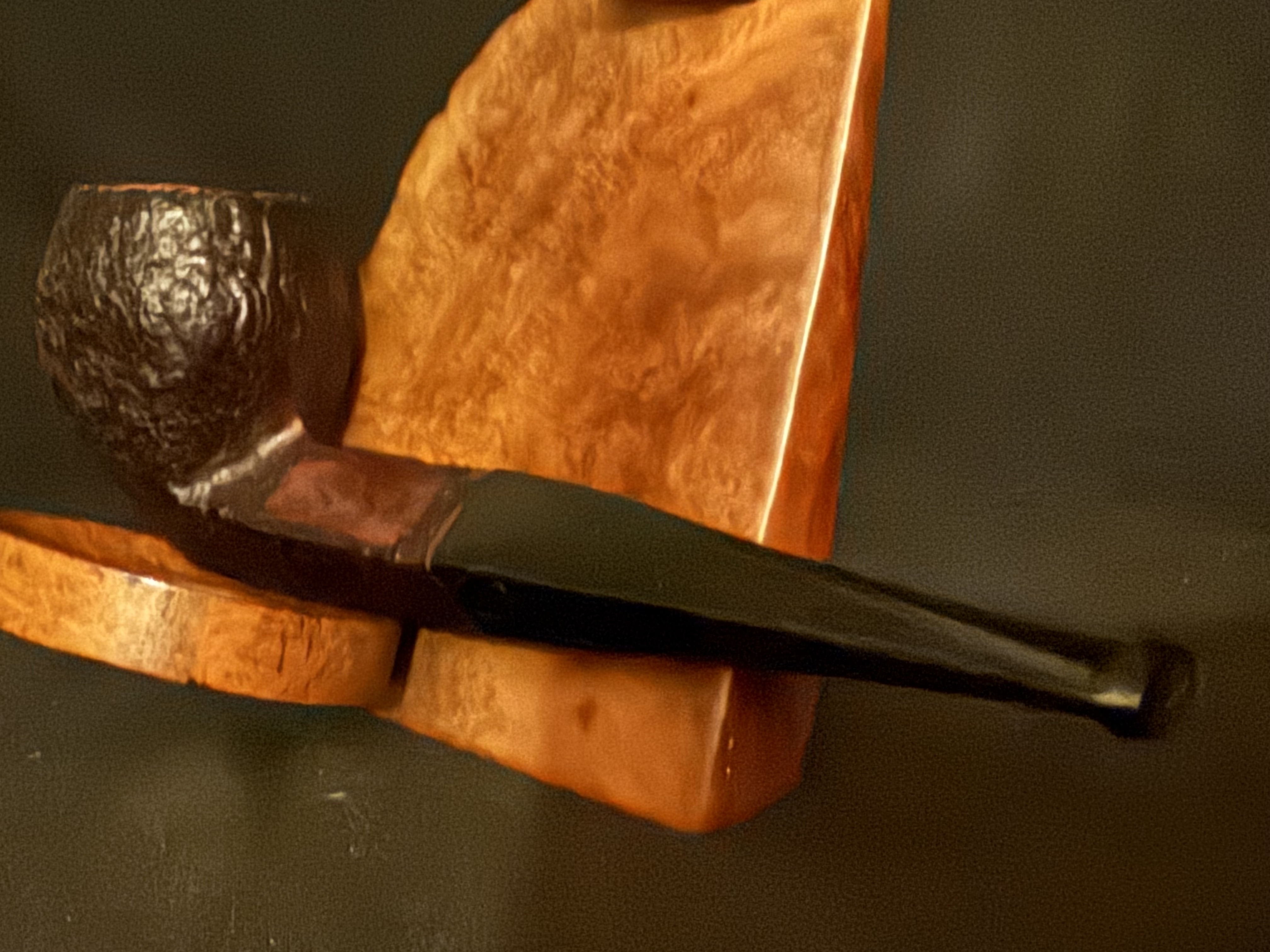 Captain Black BX28 Orlik Sandblast Straight Bulldog Vulcanite Fishtail Estate Pipe 13
