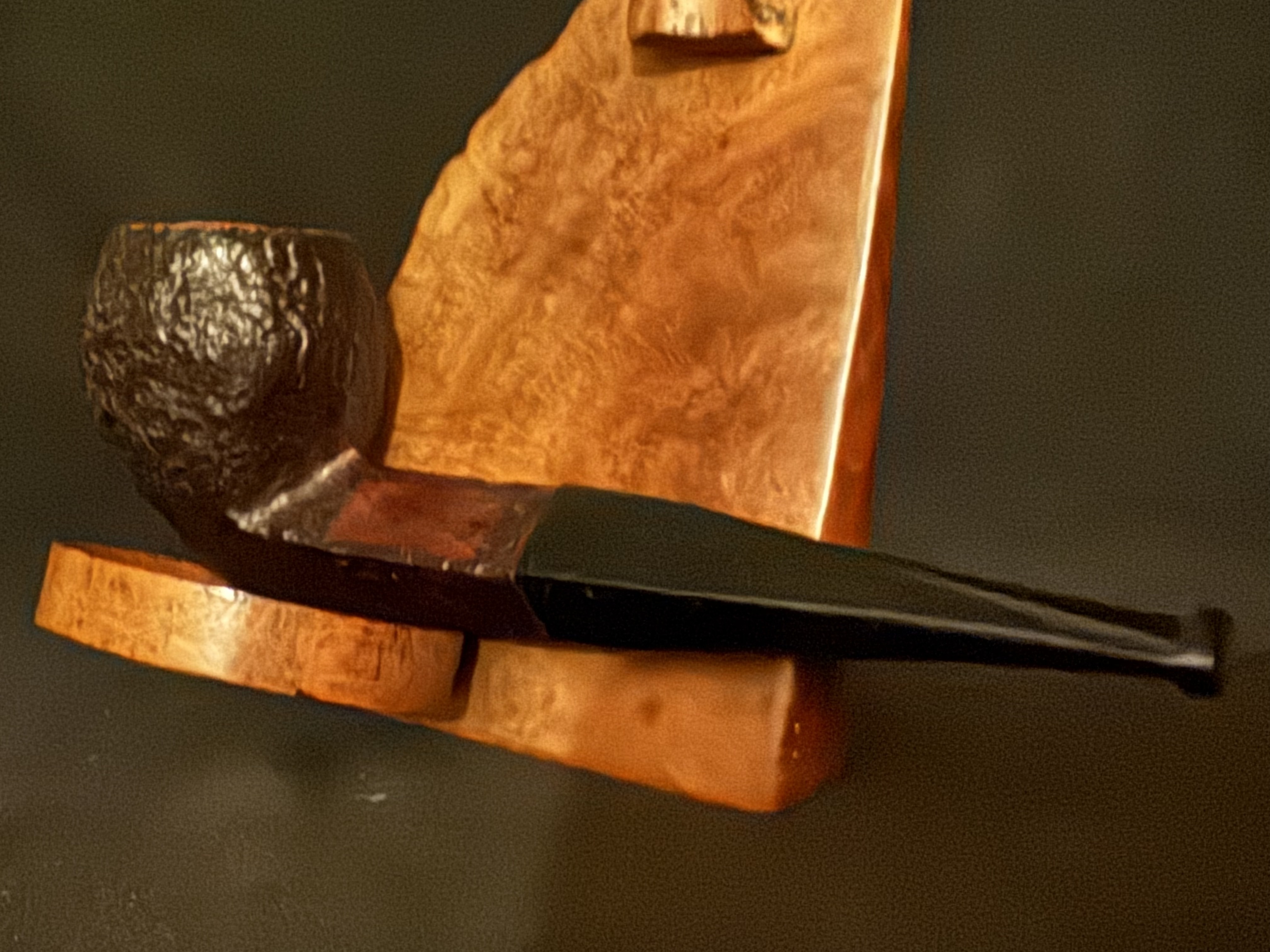 Captain Black BX28 Orlik Sandblast Straight Bulldog Vulcanite Fishtail Estate Pipe 14