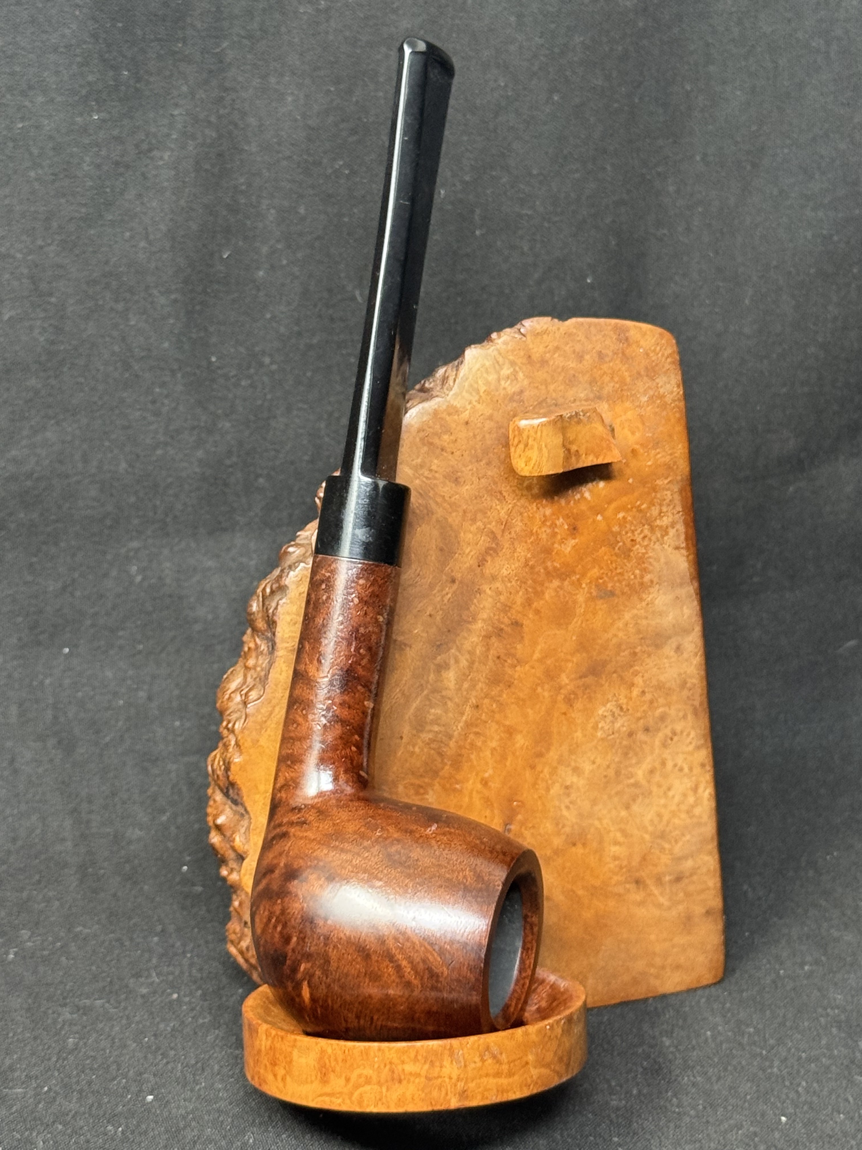Cavarelle Best Briar 115 Smooth Straight Apple Acrylic Stem Italy Estate Pipe NOS 2