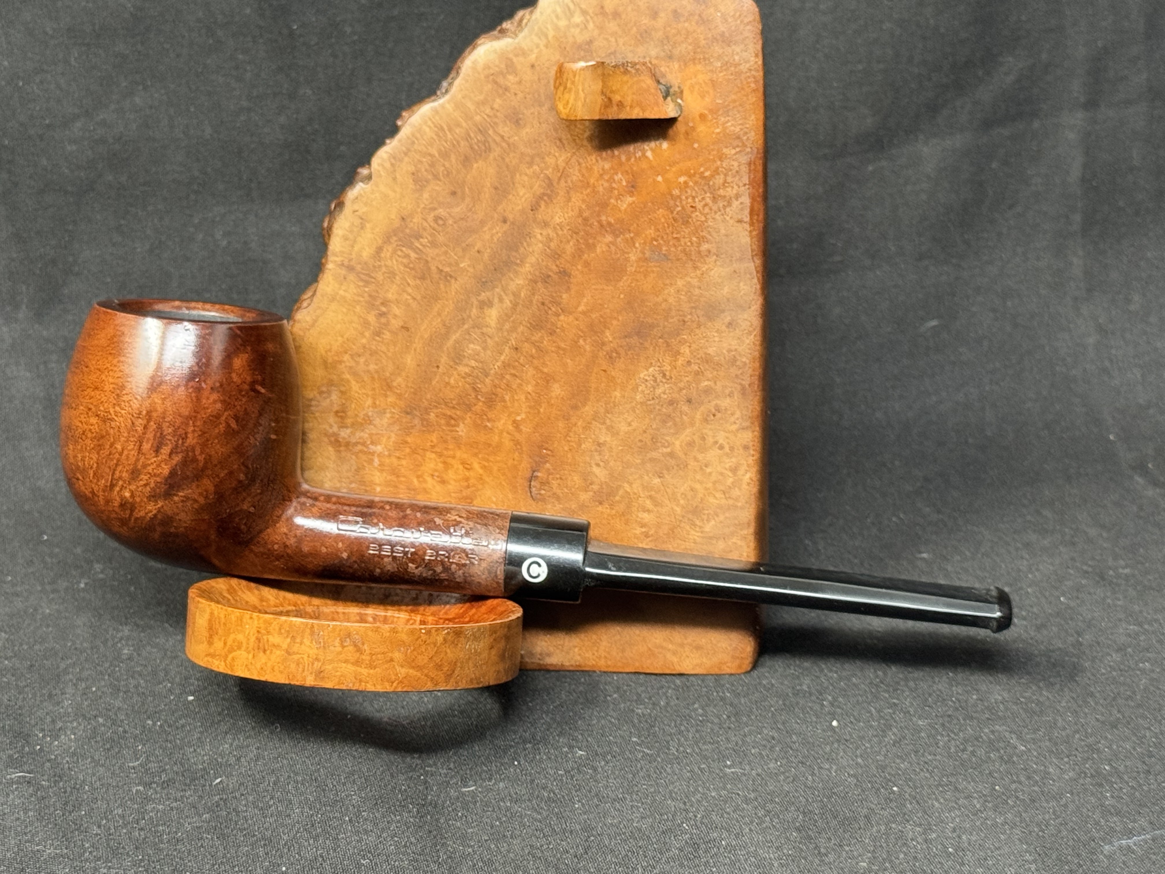 Cavarelle Best Briar 115 Smooth Straight Apple Acrylic Stem Italy Estate Pipe NOS 4