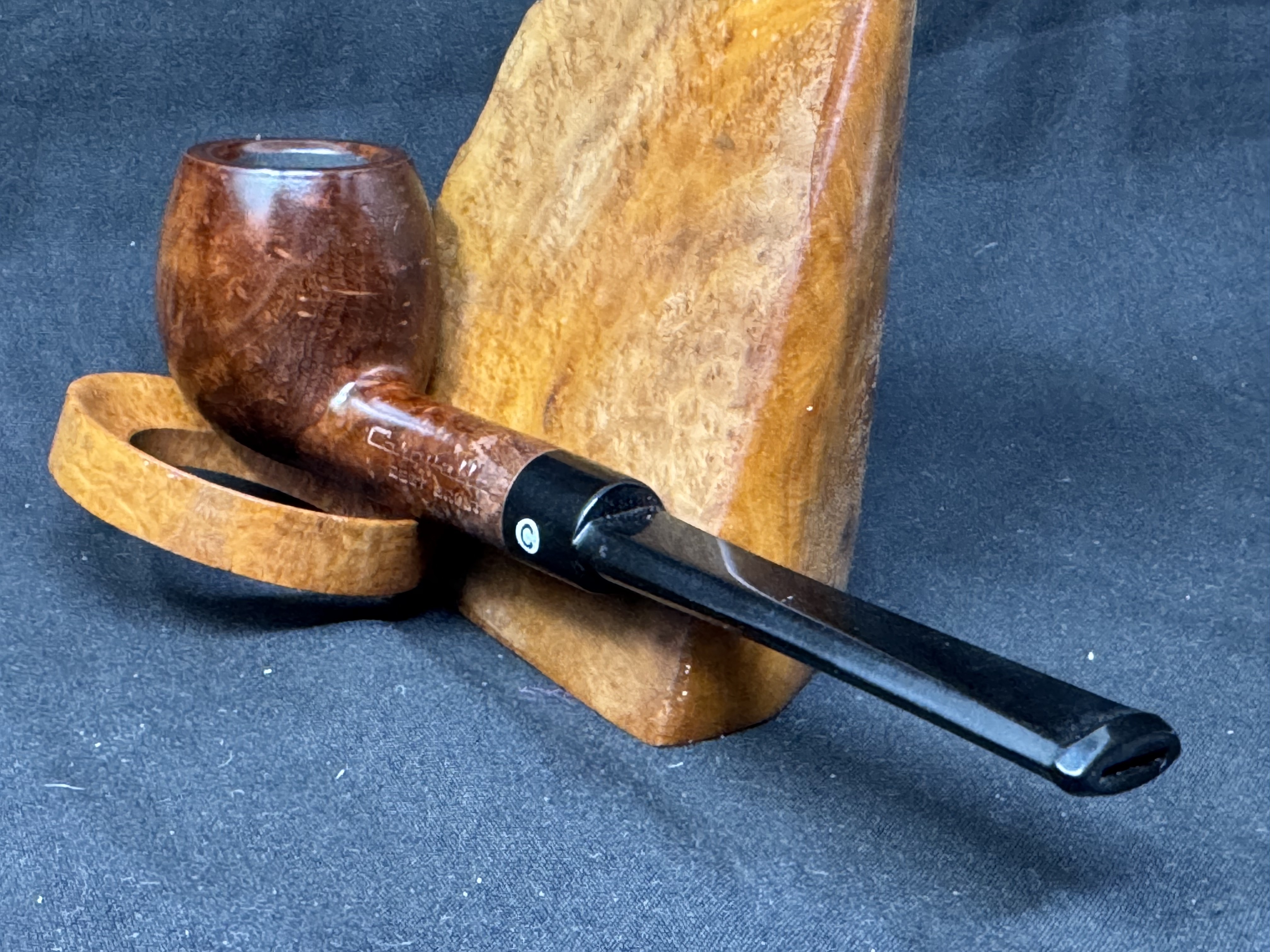 Cavarelle Best Briar 115 Smooth Straight Apple Acrylic Stem Italy Estate Pipe NOS 7