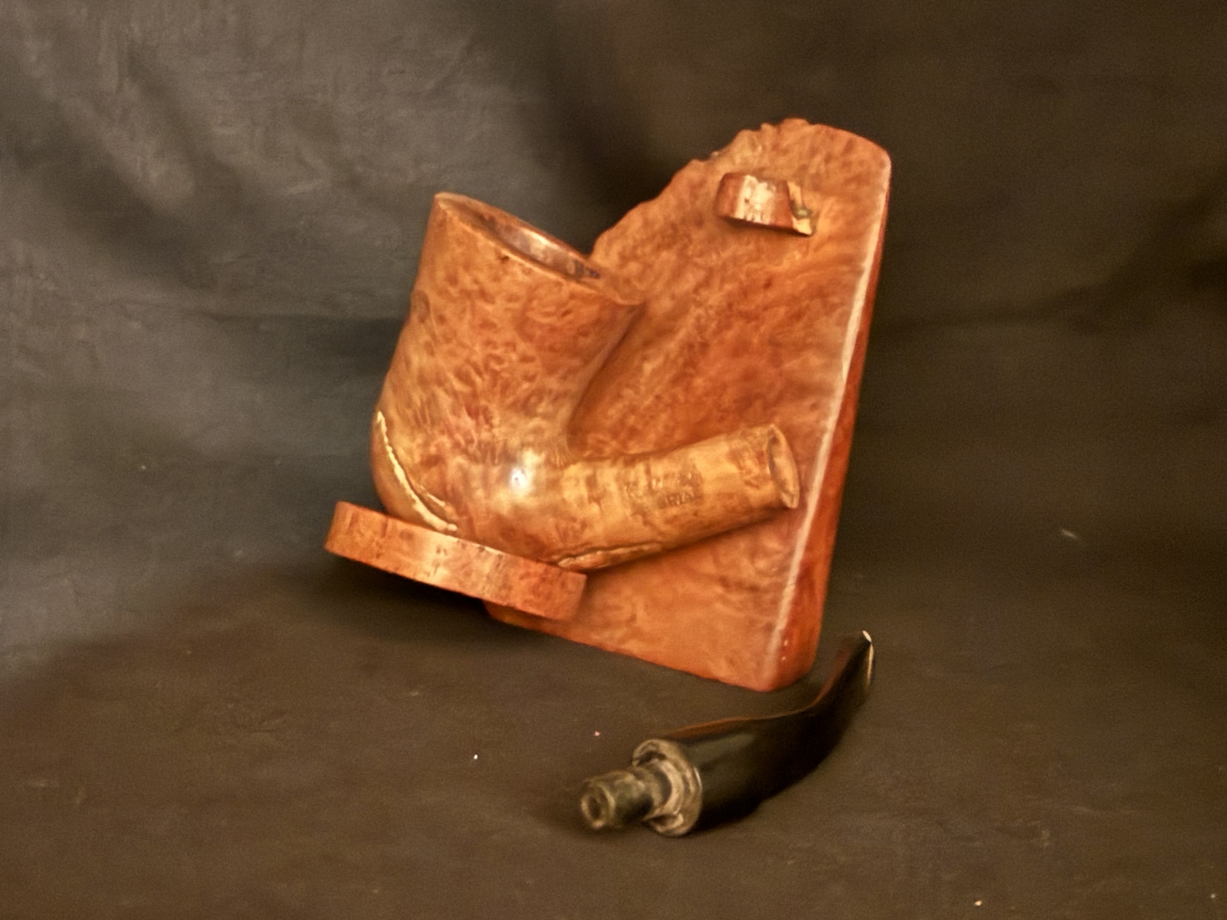 Cellini Original Smooth Bent Calabash Vulcanite Estate Pipe 3