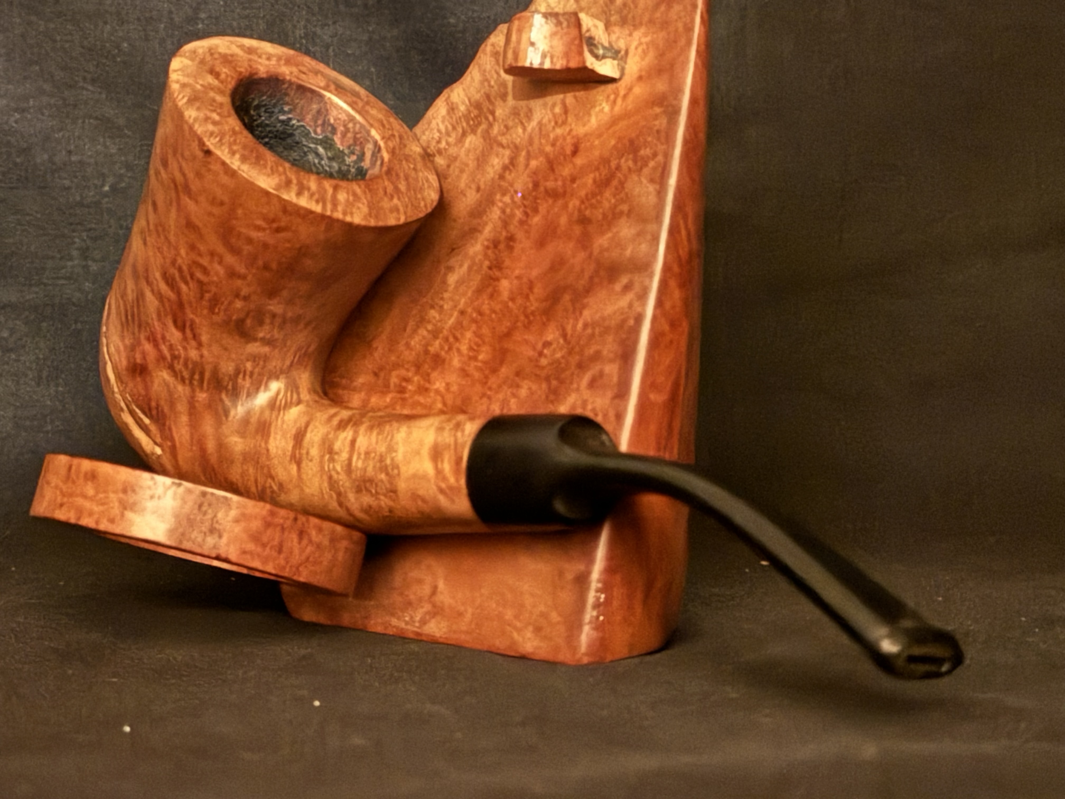 Cellini Original Smooth Bent Calabash Vulcanite Estate Pipe 4