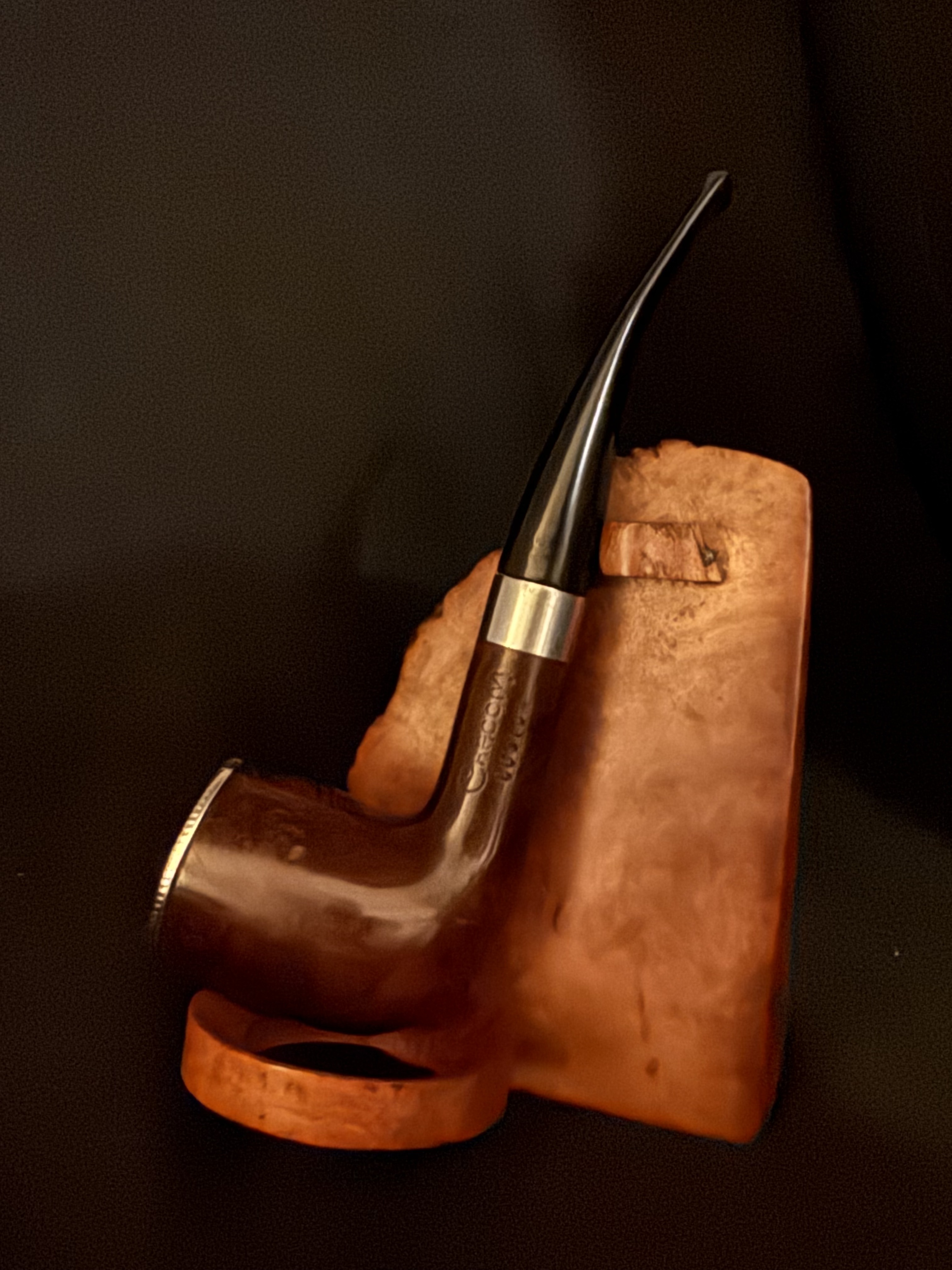 Chacom Custom 913 Billiard Pipe, Silver Rim Cap, Fishtail Bit, Box and Sleeve 2