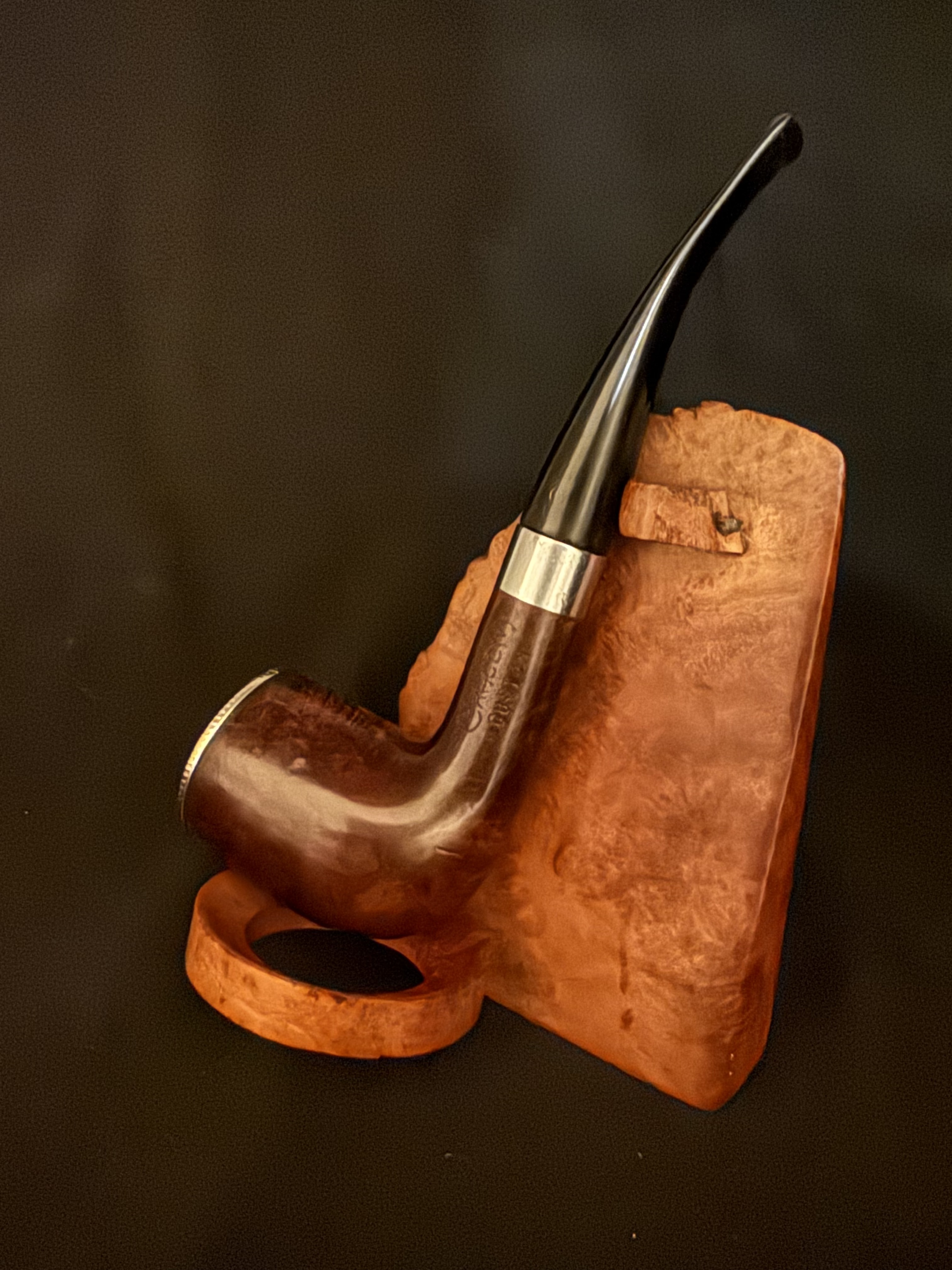 Chacom Custom 913 Billiard Pipe, Silver Rim Cap, Fishtail Bit, Box and Sleeve 3