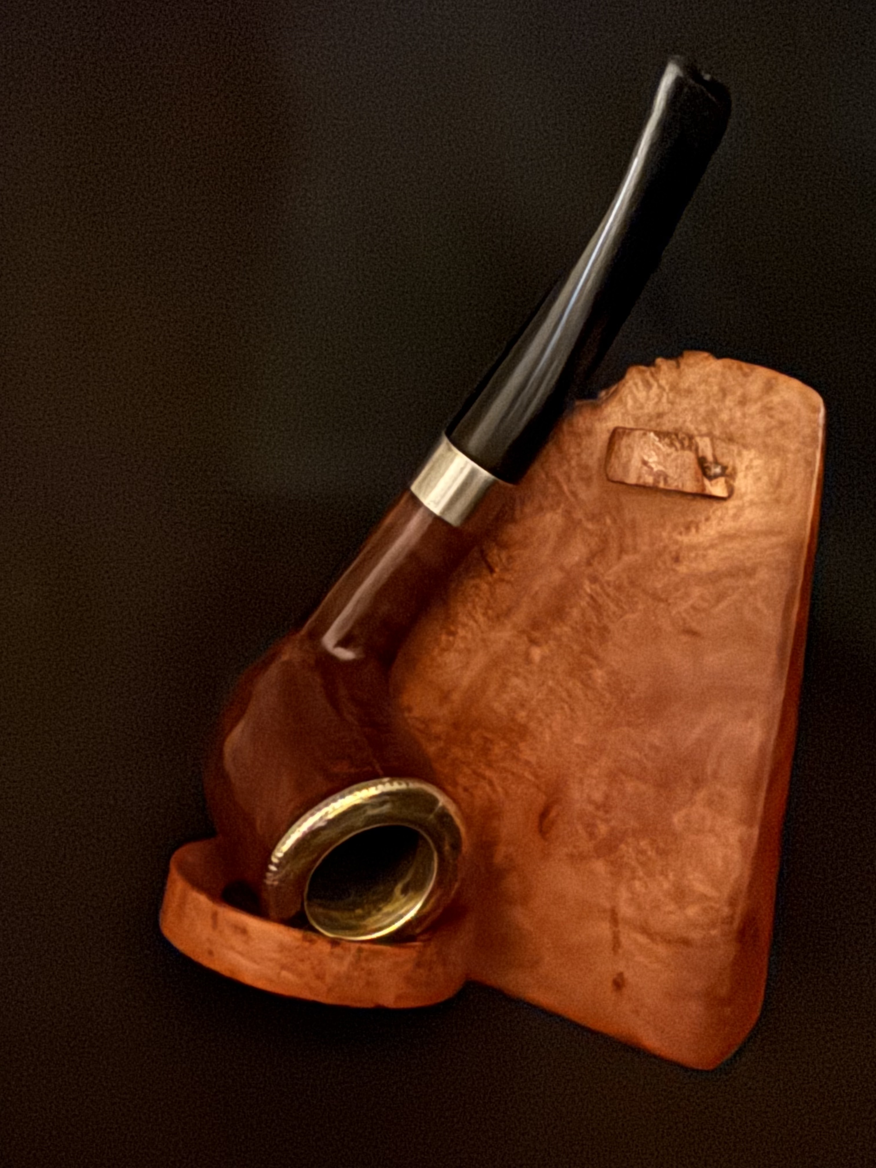 Chacom Custom 913 Billiard Pipe, Silver Rim Cap, Fishtail Bit, Box and Sleeve 4