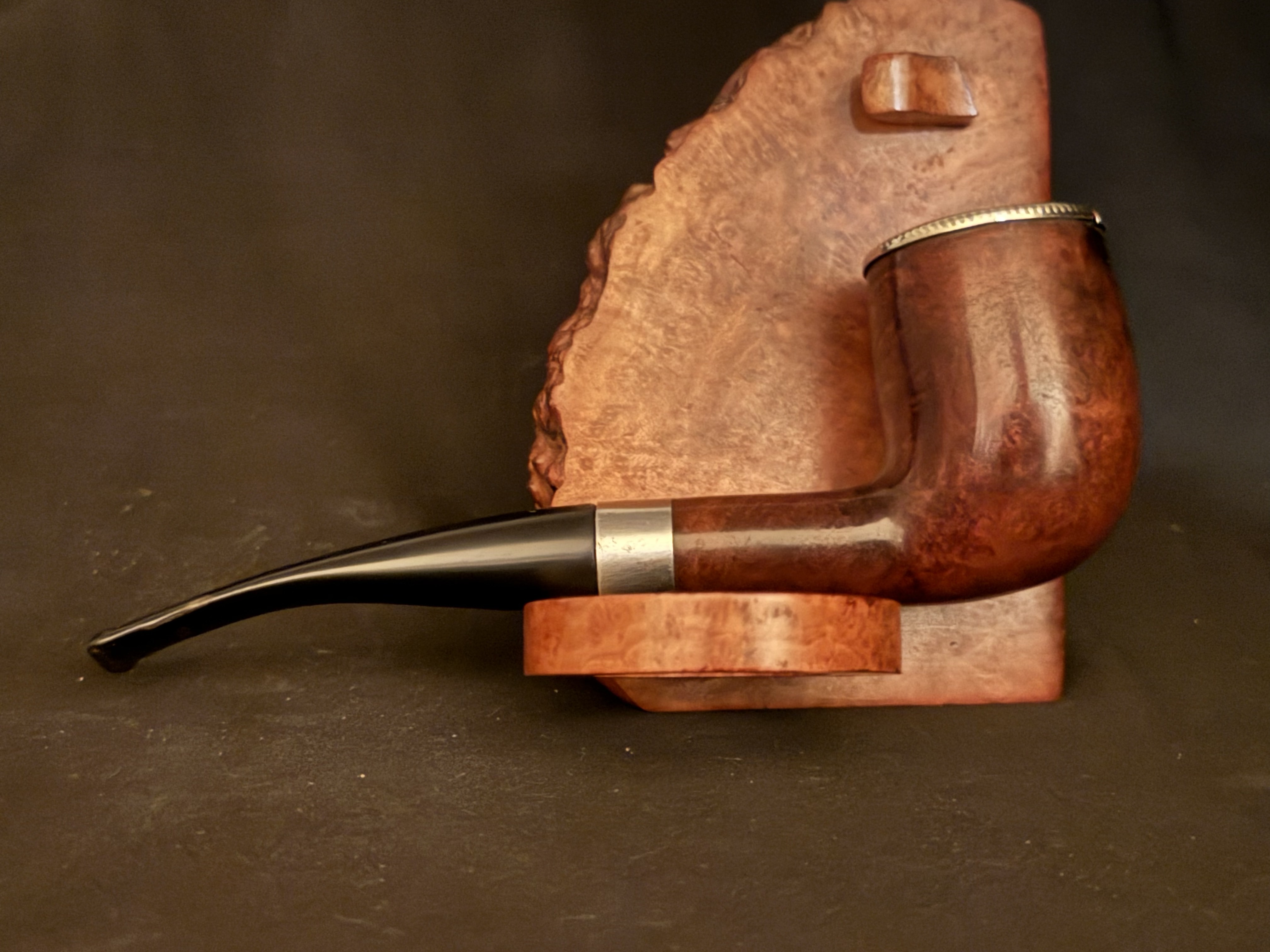 Chacom Custom 913 Billiard Pipe, Silver Rim Cap, Fishtail Bit, Box and Sleeve 6