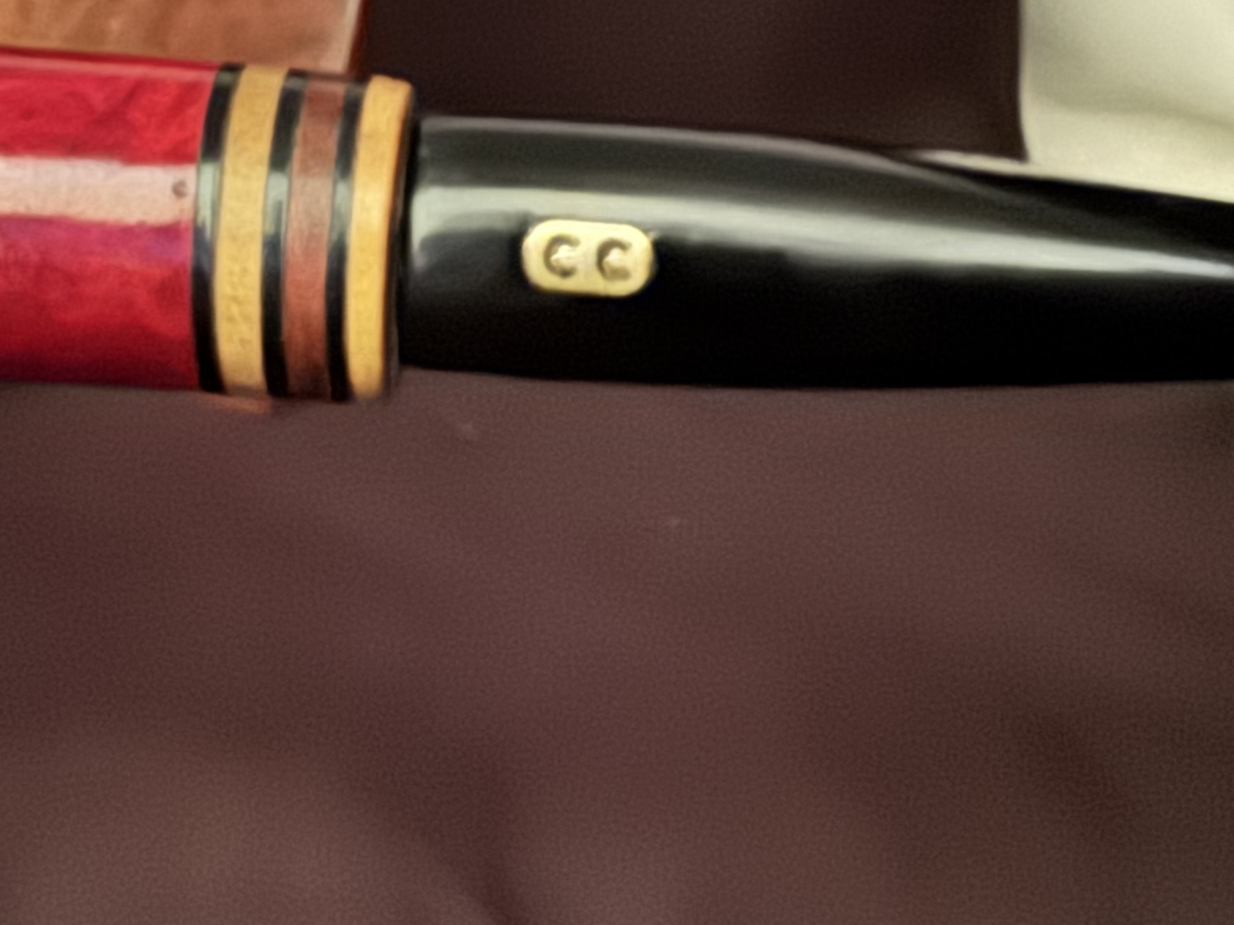Chacom Epsom 944 Reddish Smooth Straight Billiard Estate Pipe - Acrylic Army Mount, 9mm Filter 7