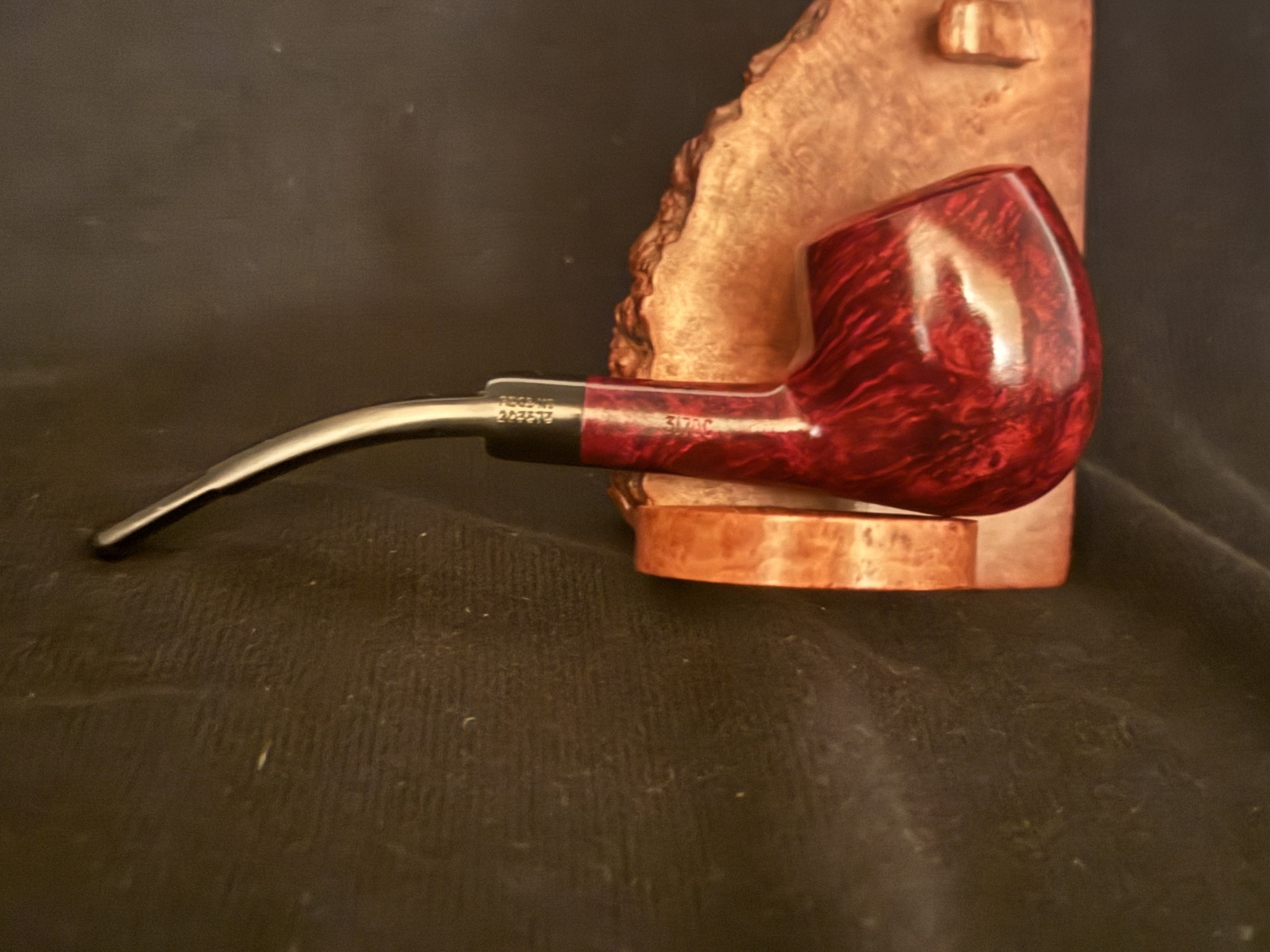 Charatan's Make London England Belvedere 317DC/ Unsmoked Bent Acorn Vulcanite Saddle Stem Estate Pipe 4