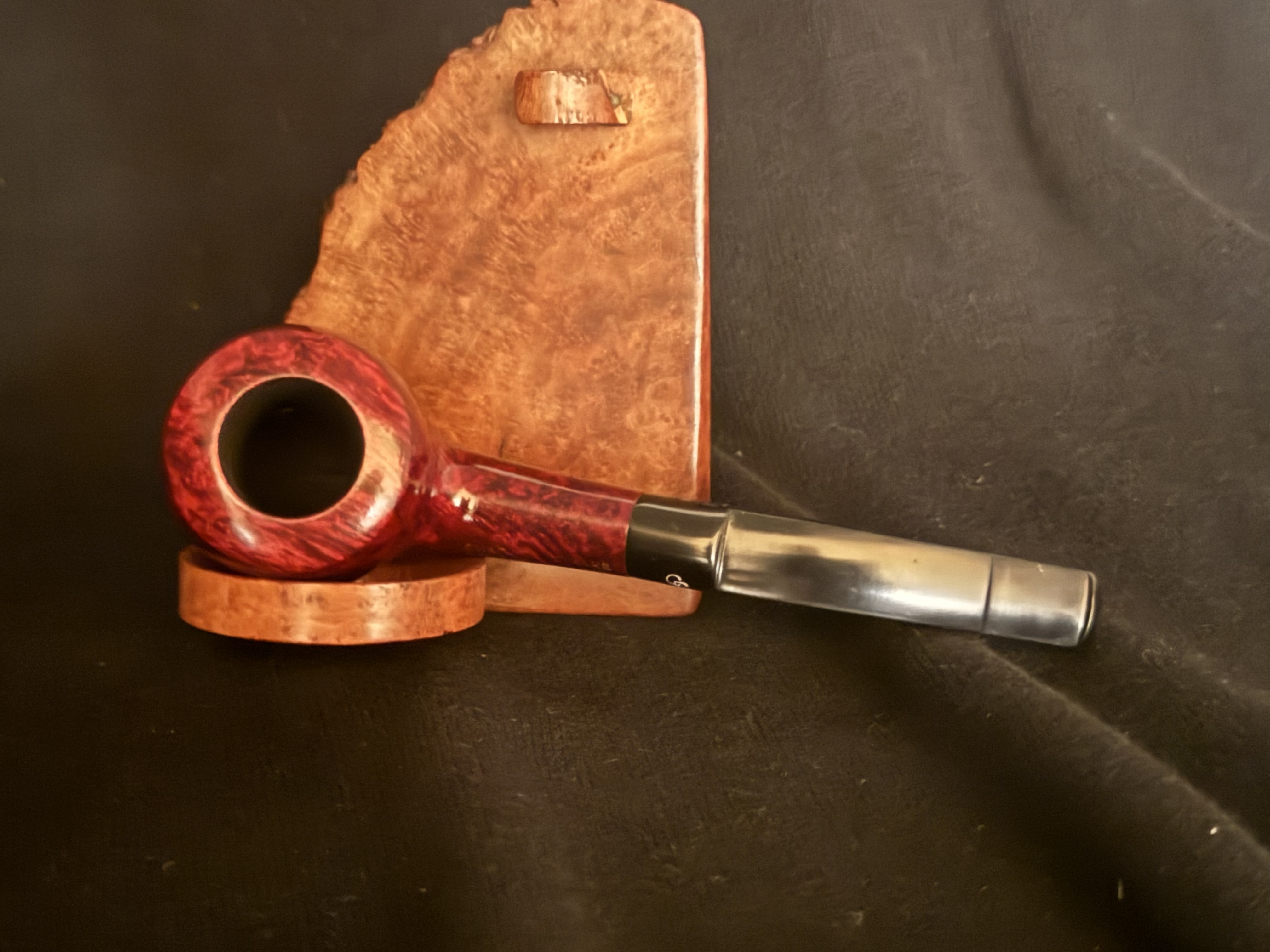 Charatan's Make London England Belvedere 317DC/ Unsmoked Bent Acorn Vulcanite Saddle Stem Estate Pipe 5