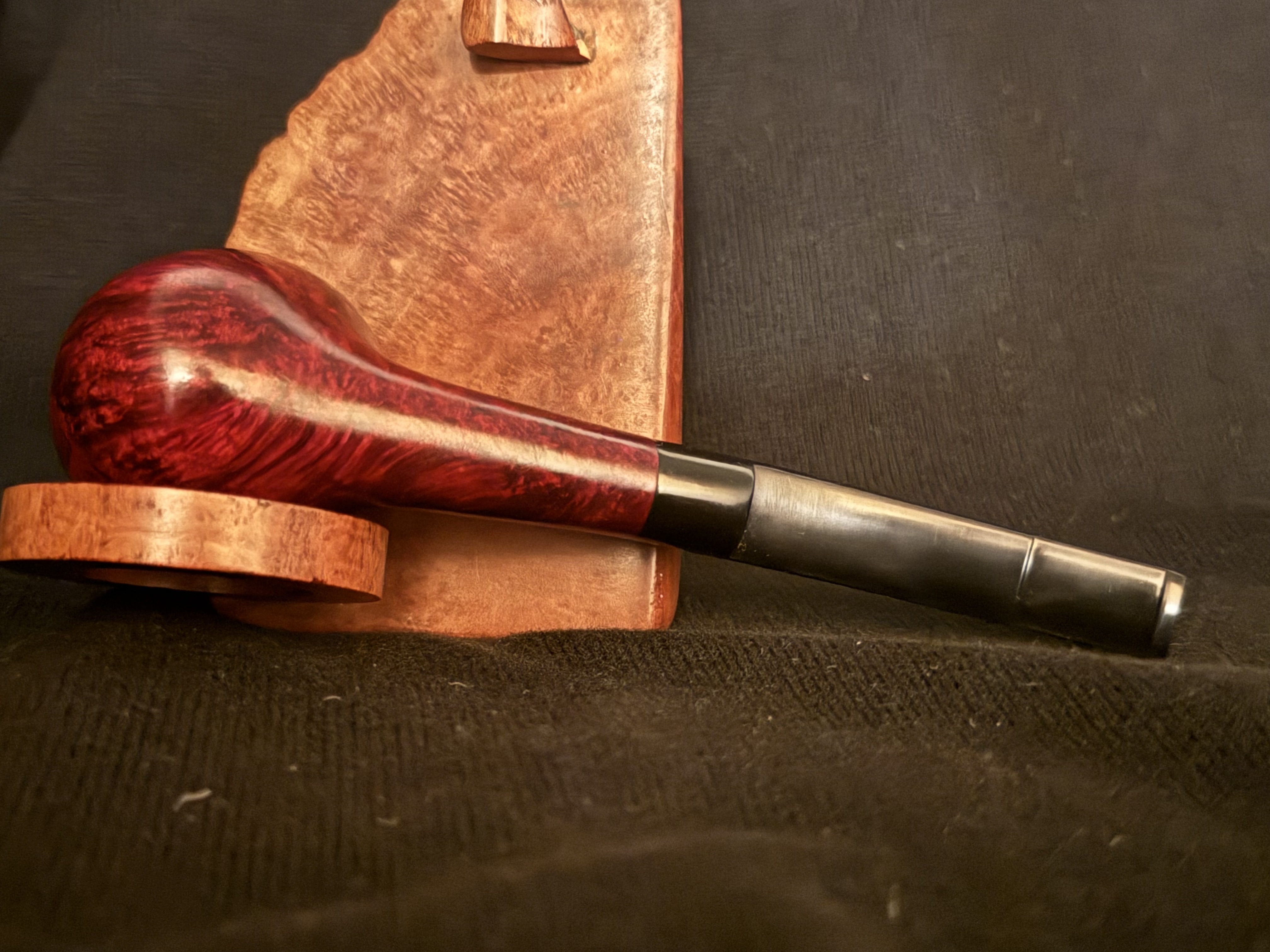 Charatan's Make London England Belvedere 317DC/ Unsmoked Bent Acorn Vulcanite Saddle Stem Estate Pipe 6