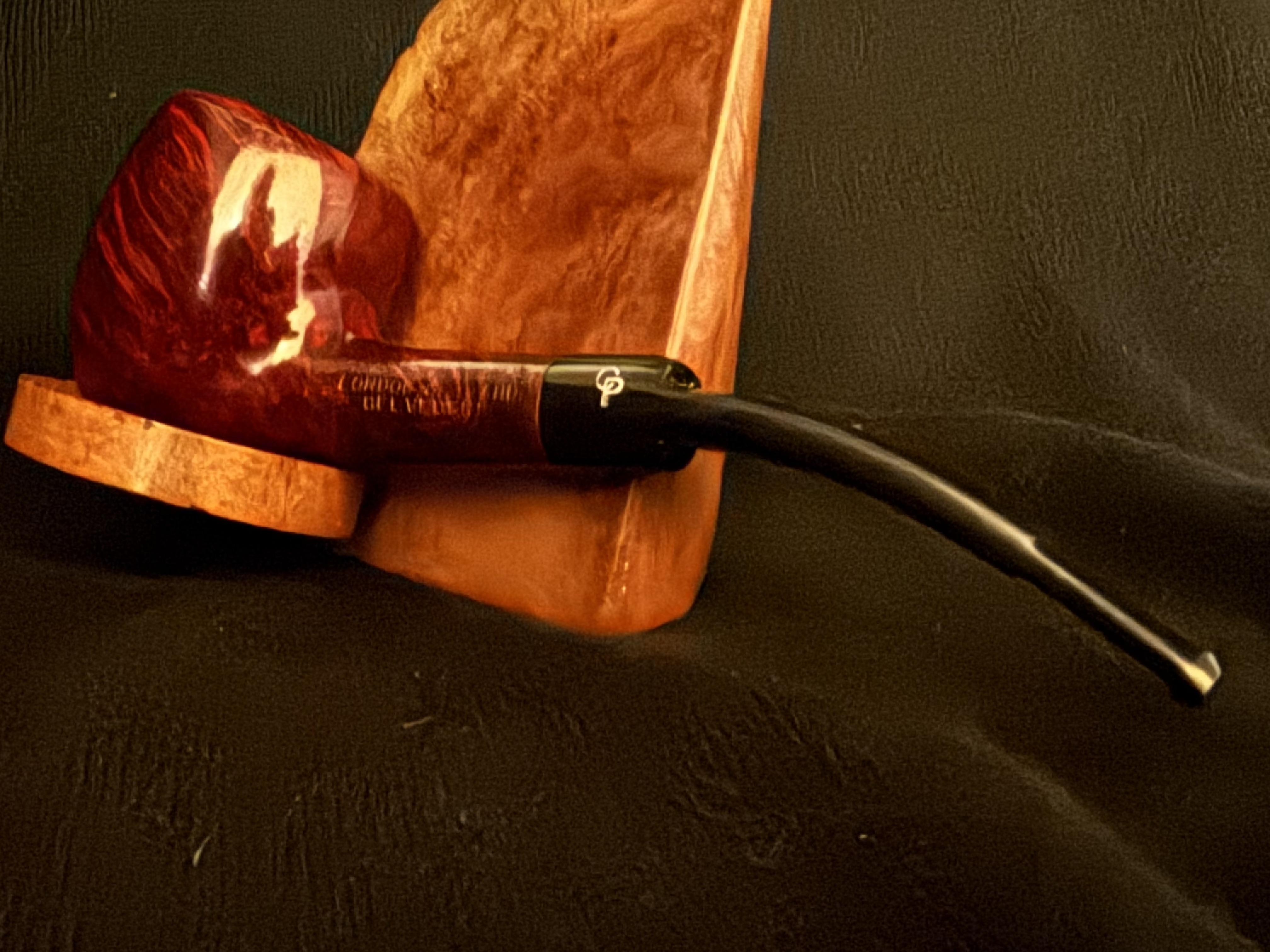 Charatan's Make London England Belvedere 317DC/ Unsmoked Bent Acorn Vulcanite Saddle Stem Estate Pipe 8