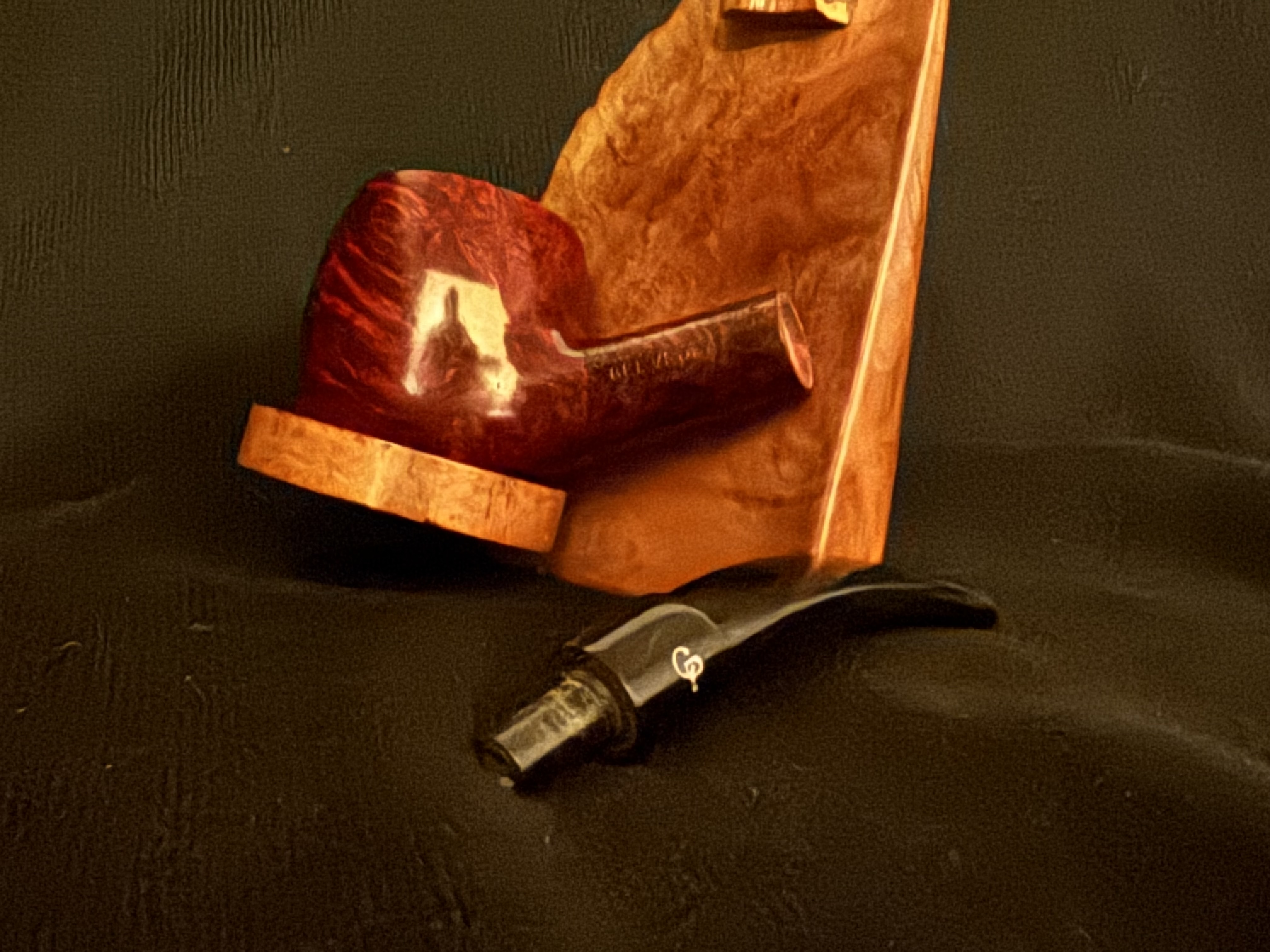Charatan's Make London England Belvedere 317DC/ Unsmoked Bent Acorn Vulcanite Saddle Stem Estate Pipe 9