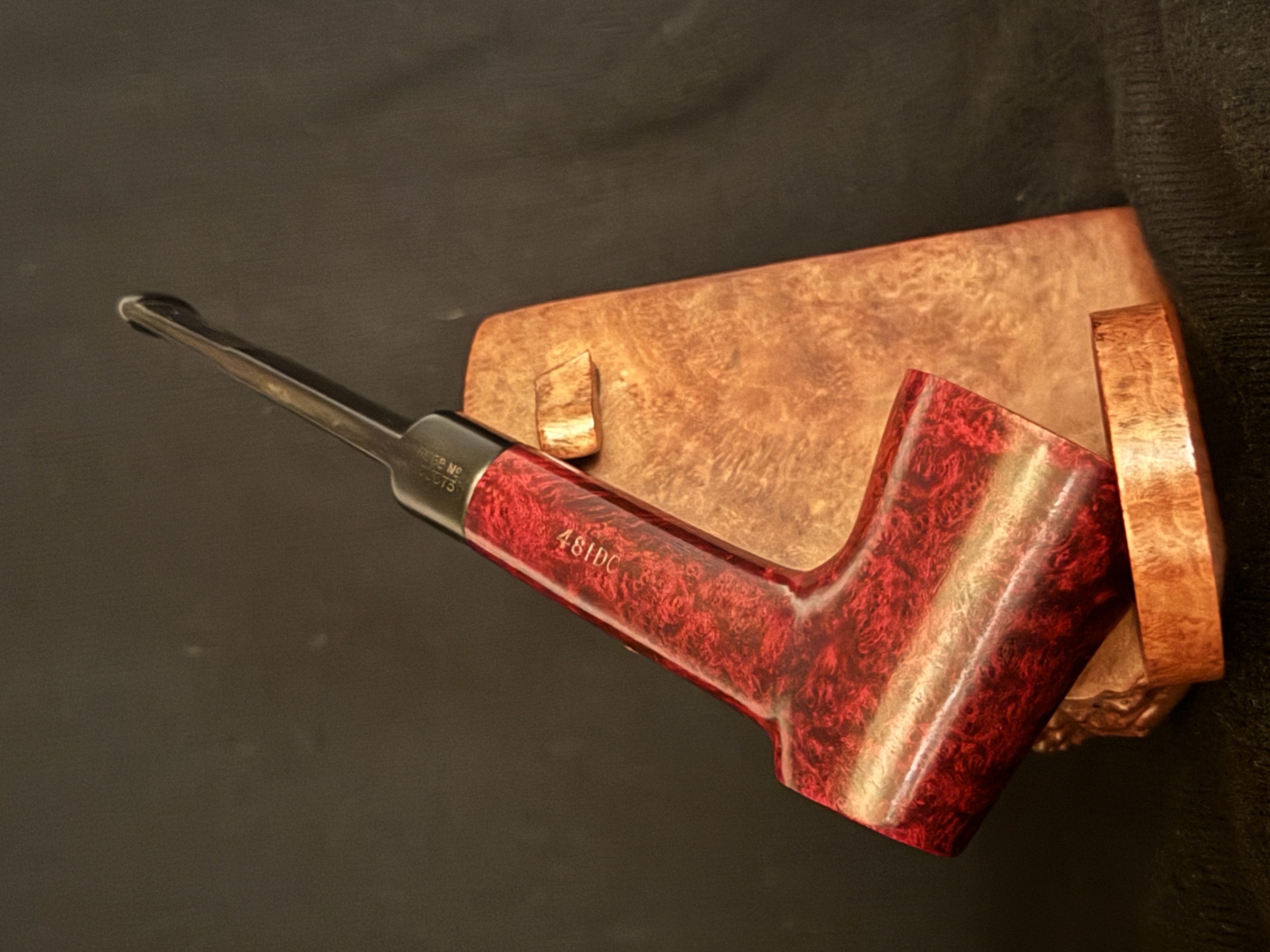 Charatan's Make London Belvedere 481DC/ Straight Volcano Poker Vulcanite Stem 2