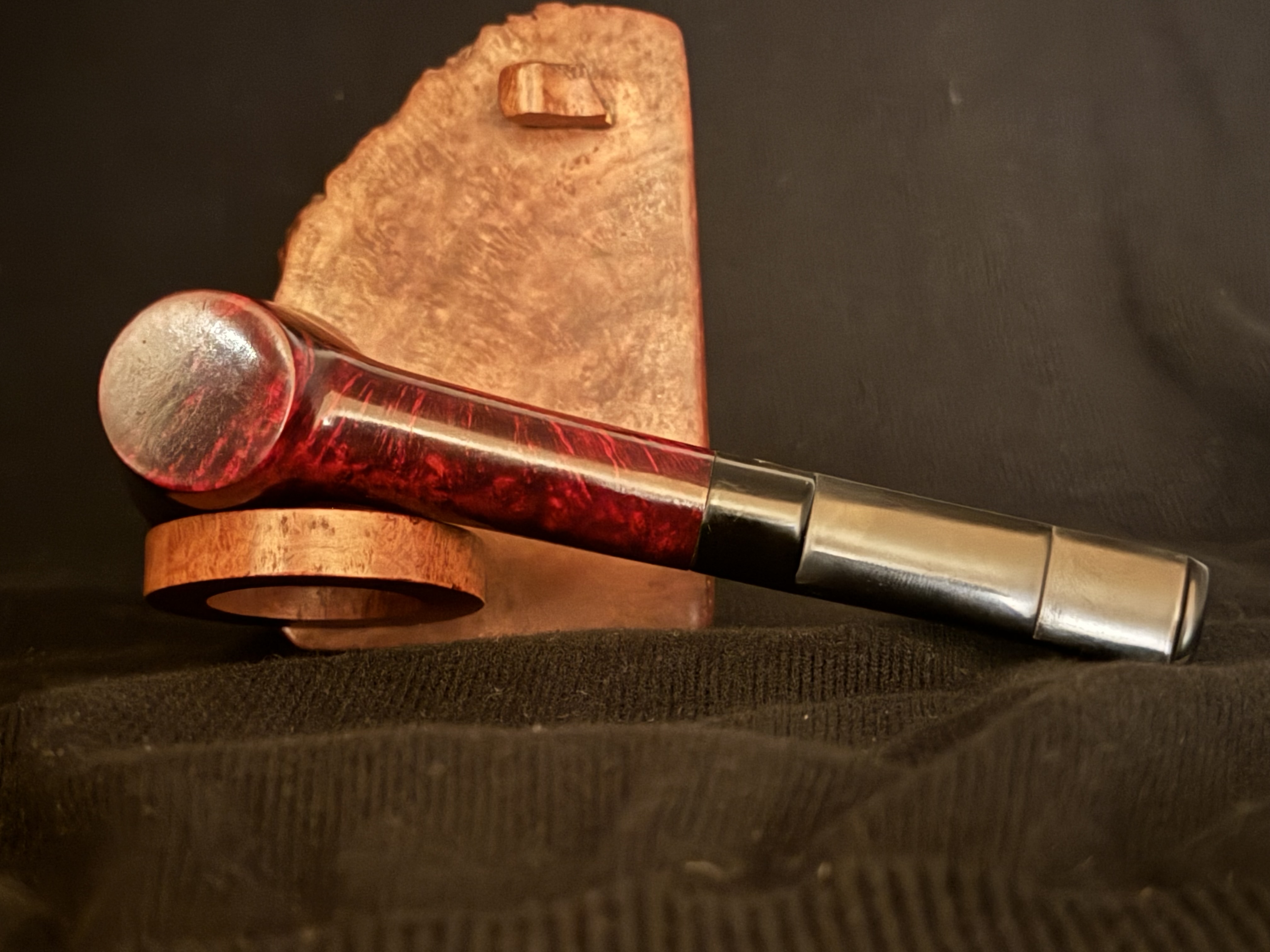 Charatan's Make London Belvedere 481DC/ Straight Volcano Poker Vulcanite Stem 6
