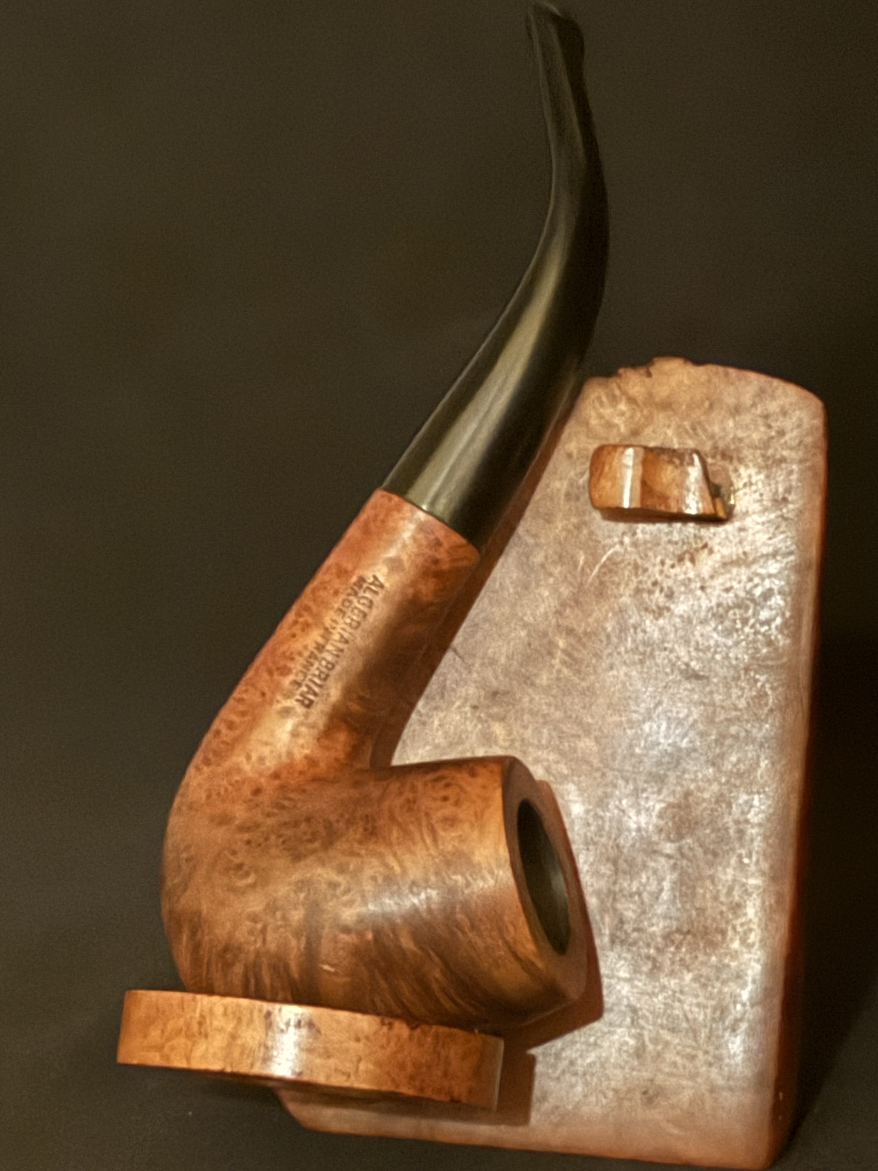 Chevalier Docteur 905 Smooth Bent Billiard Pipe, Algerian Briar, Made in France 2