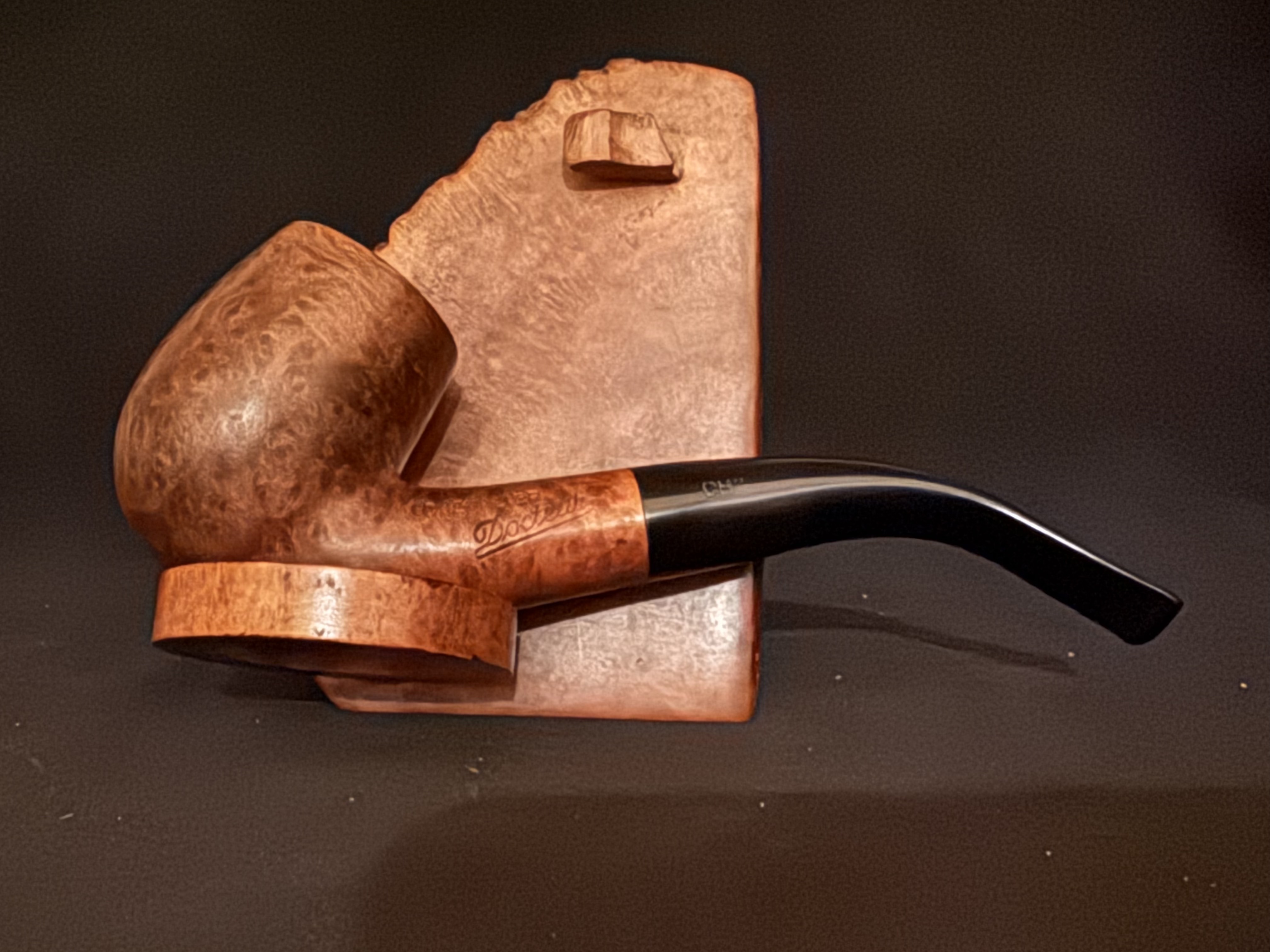 Chevalier Docteur 905 Smooth Bent Billiard Pipe, Algerian Briar, Made in France 3