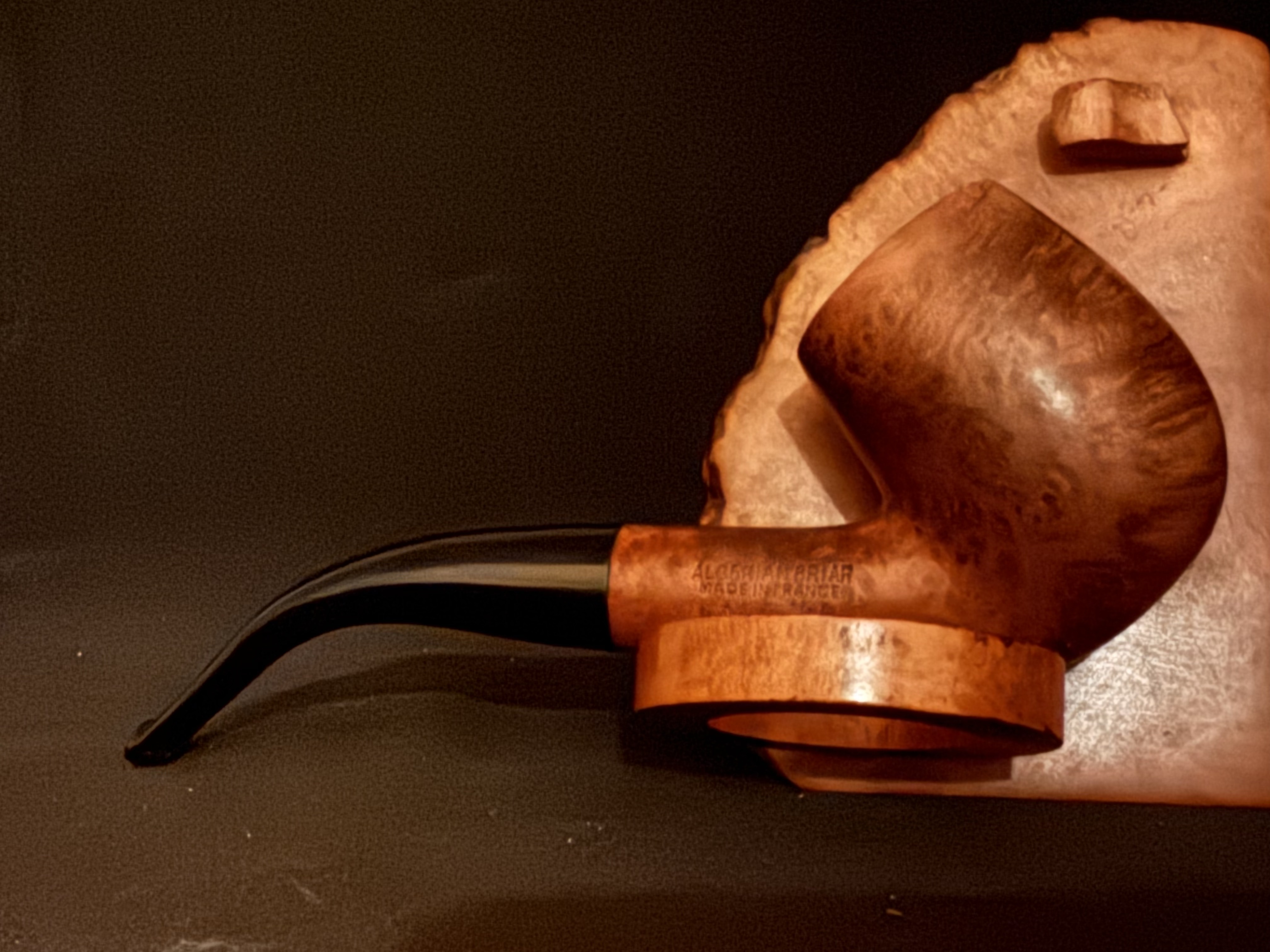 Chevalier Docteur 905 Smooth Bent Billiard Pipe, Algerian Briar, Made in France 4