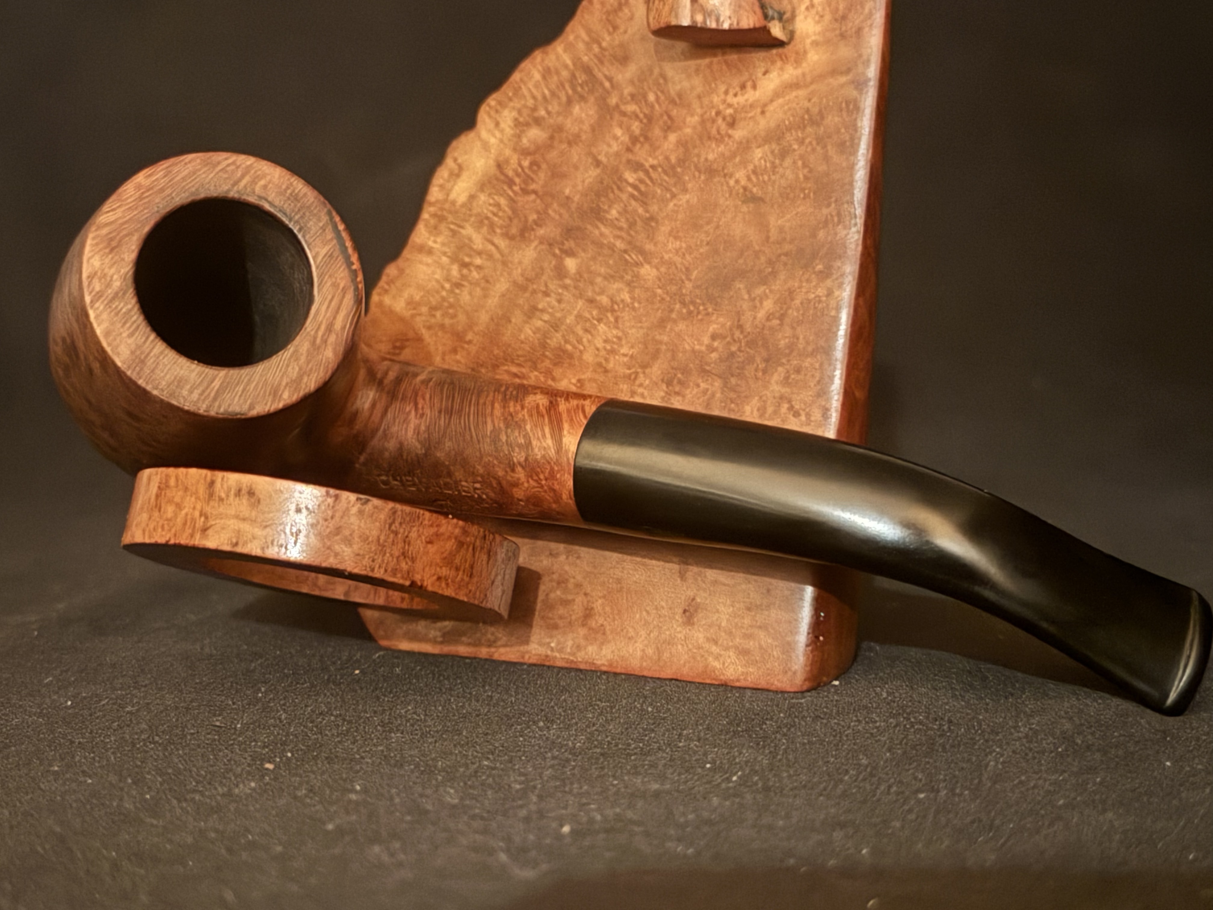 Chevalier Docteur 905 Smooth Bent Billiard Pipe, Algerian Briar, Made in France 5