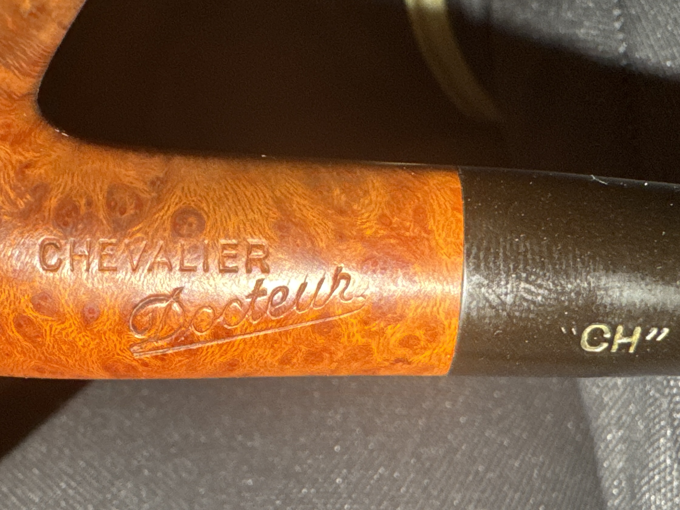Chevalier Docteur 905 Smooth Bent Billiard Pipe, Algerian Briar, Made in France 9