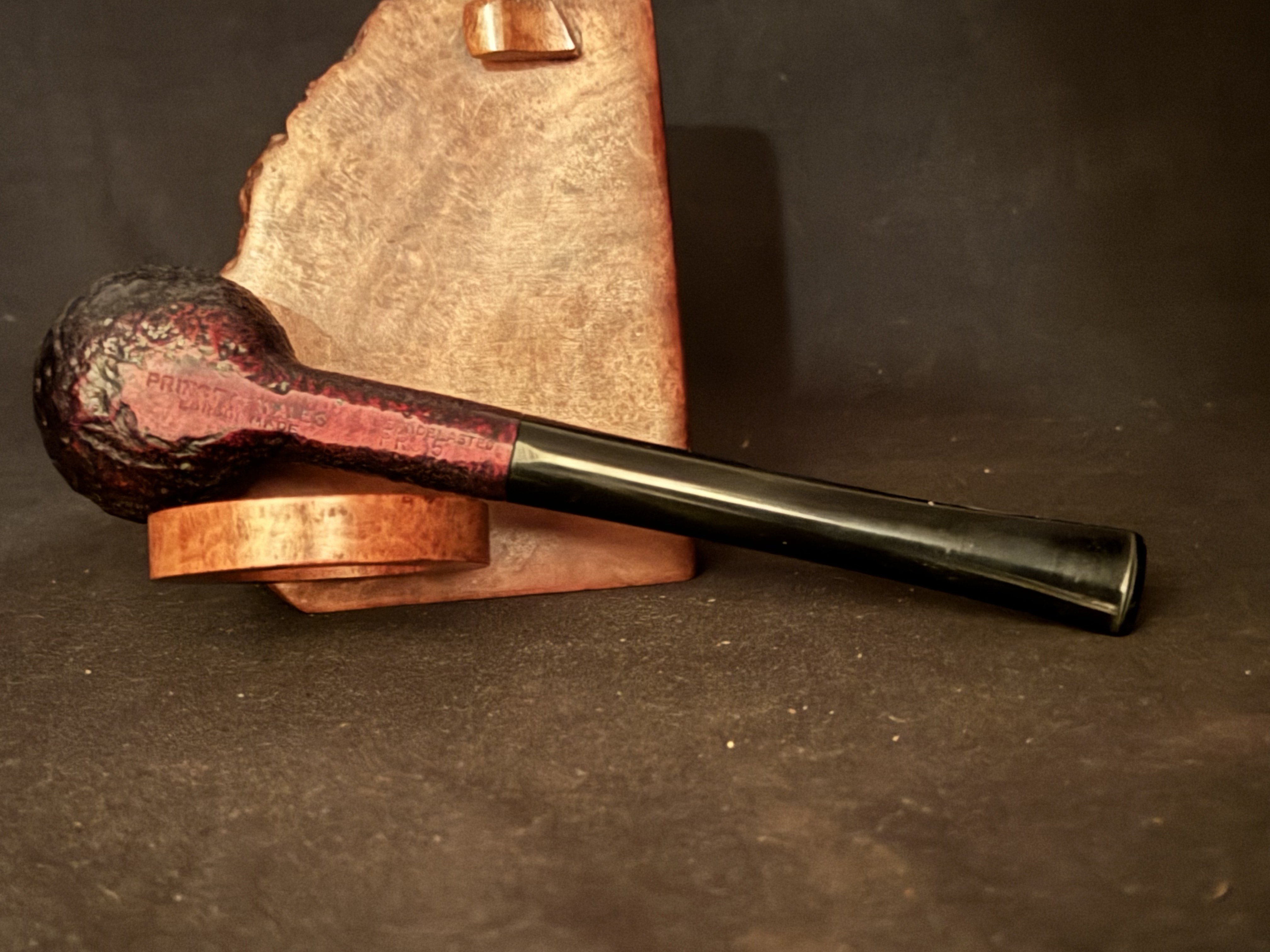 Prince of Was London Made Real Sandblast PR-815 - Straight Prince Apple Pot Estate Pipe 9