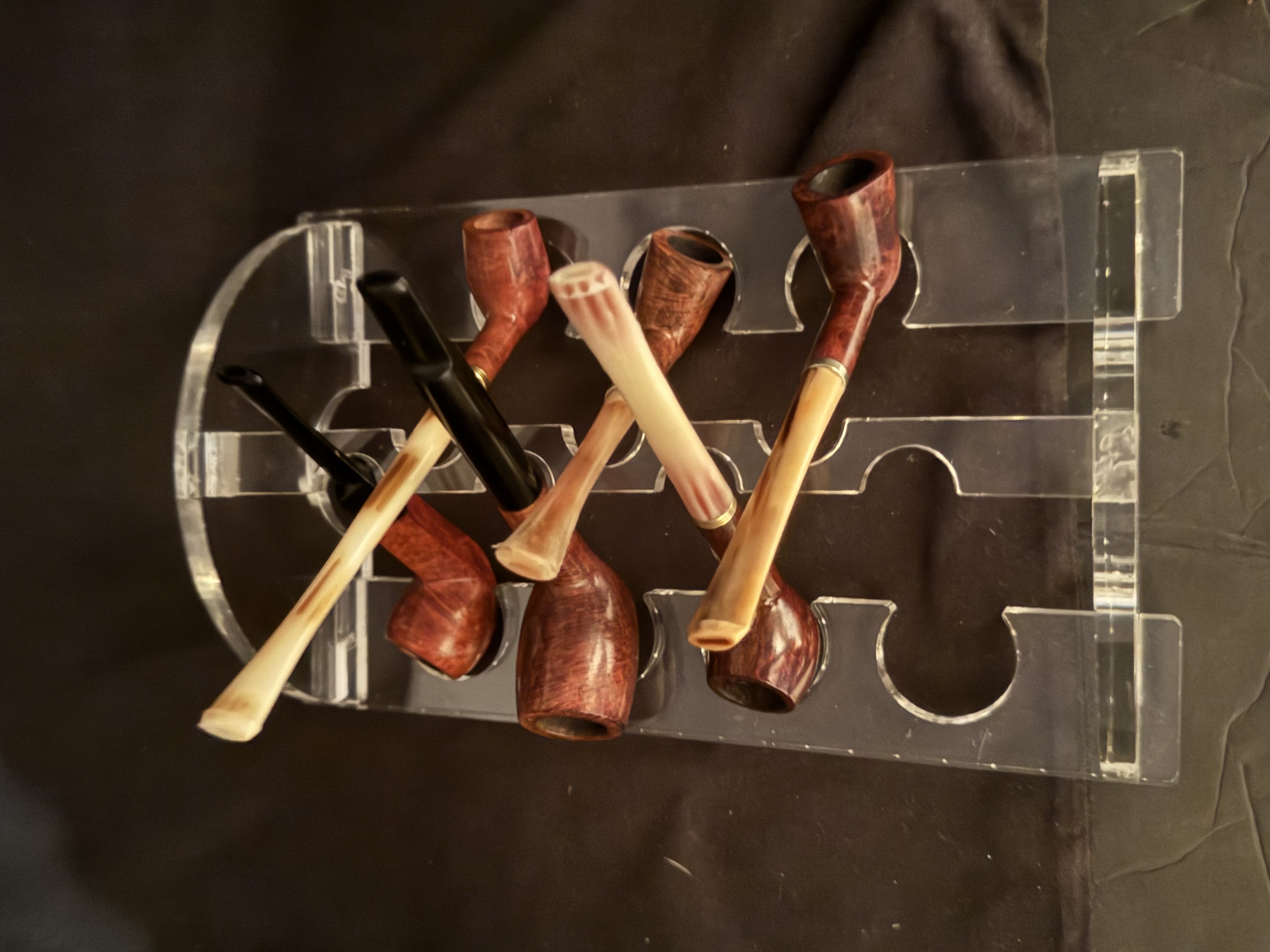 Clear Acrylic Pipe Stand for 7 Pipes 4