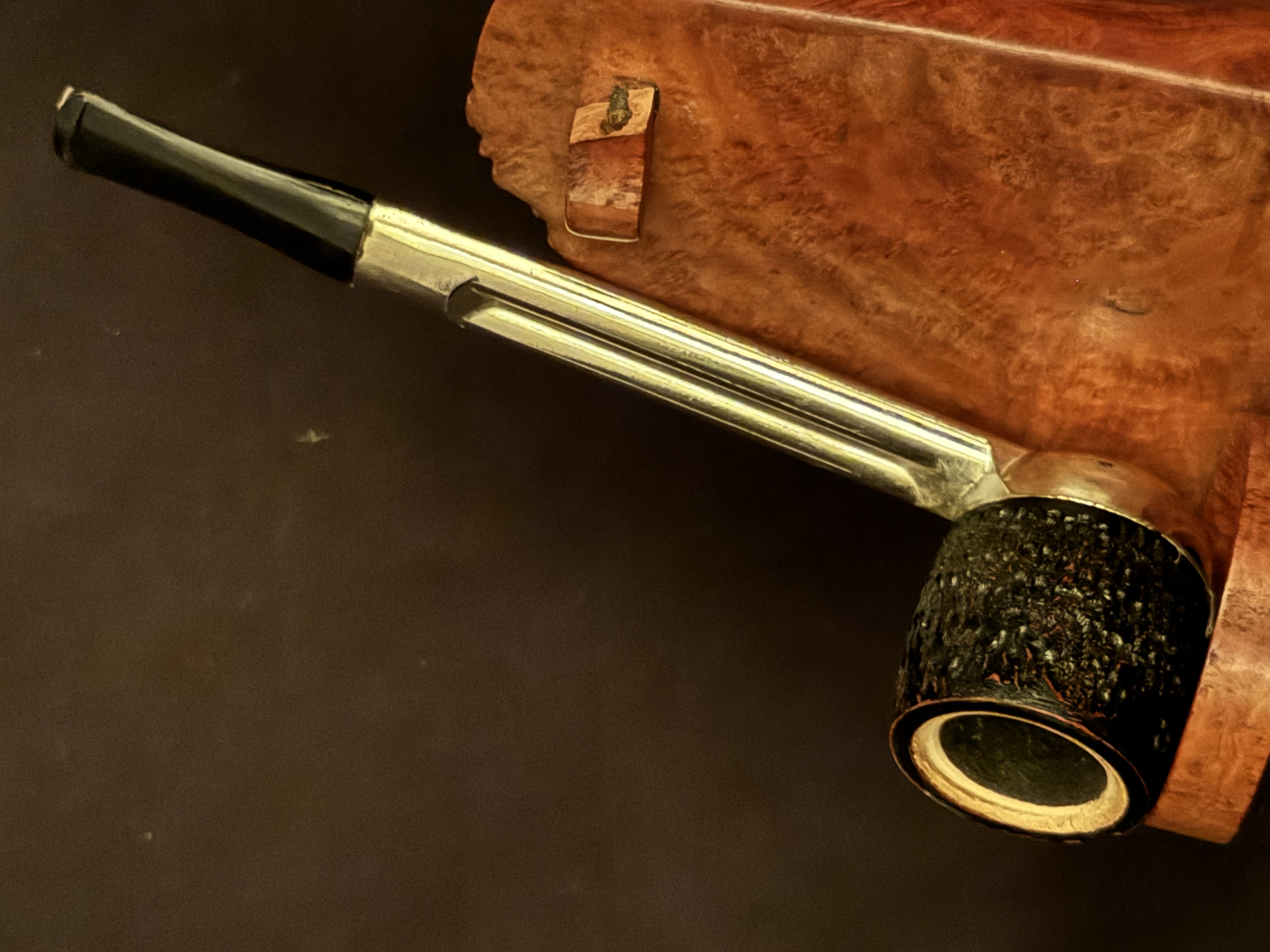 Vintage Coolmaster Nylon Biteproof Double Bore Briar Bowl Meerschaum Insert Pipe