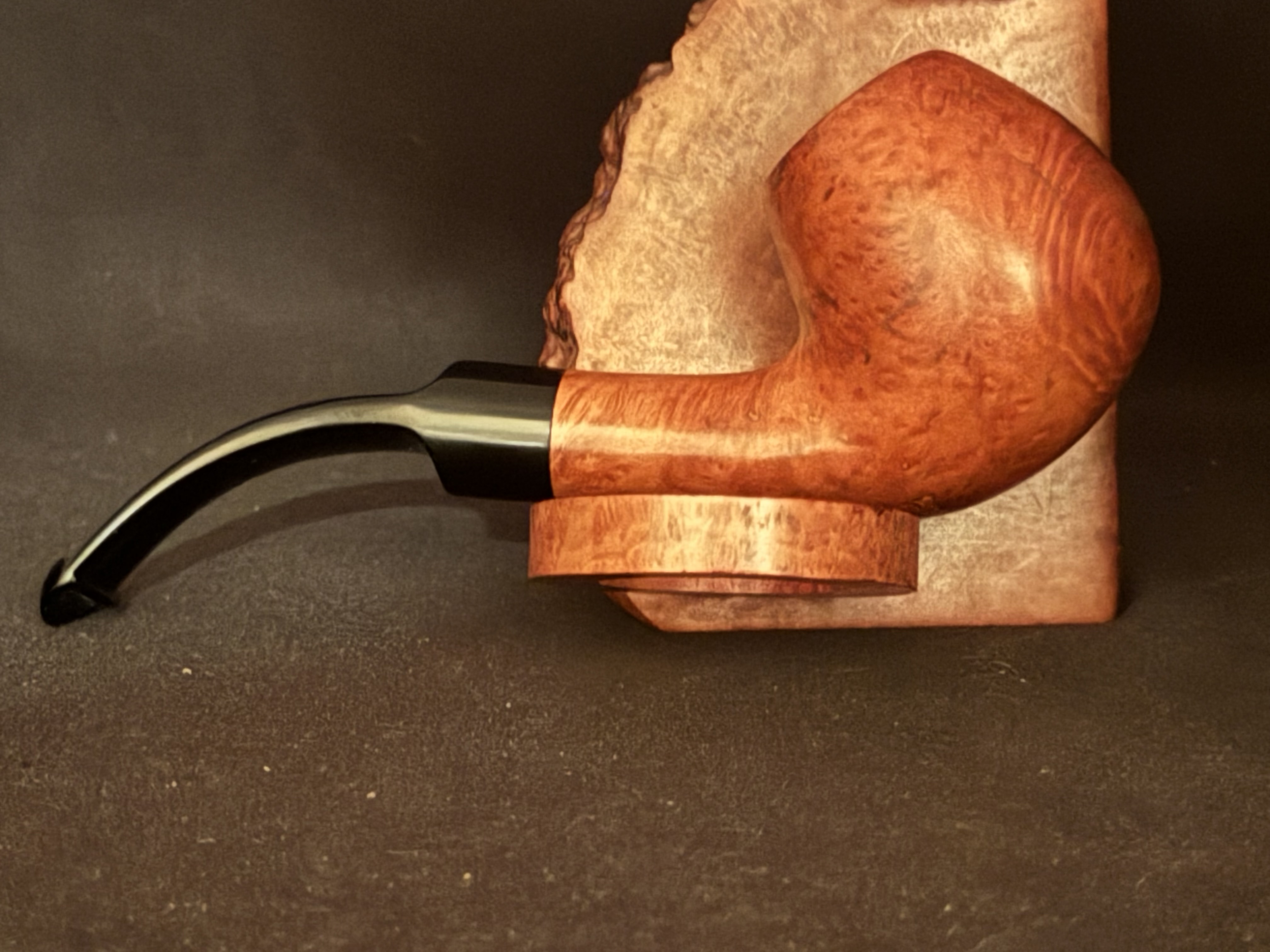Corsica Bent Apple Smooth Briar Estate Pipe, Vulcanite P-Lip Saddle Stem, 9mm Filter 4