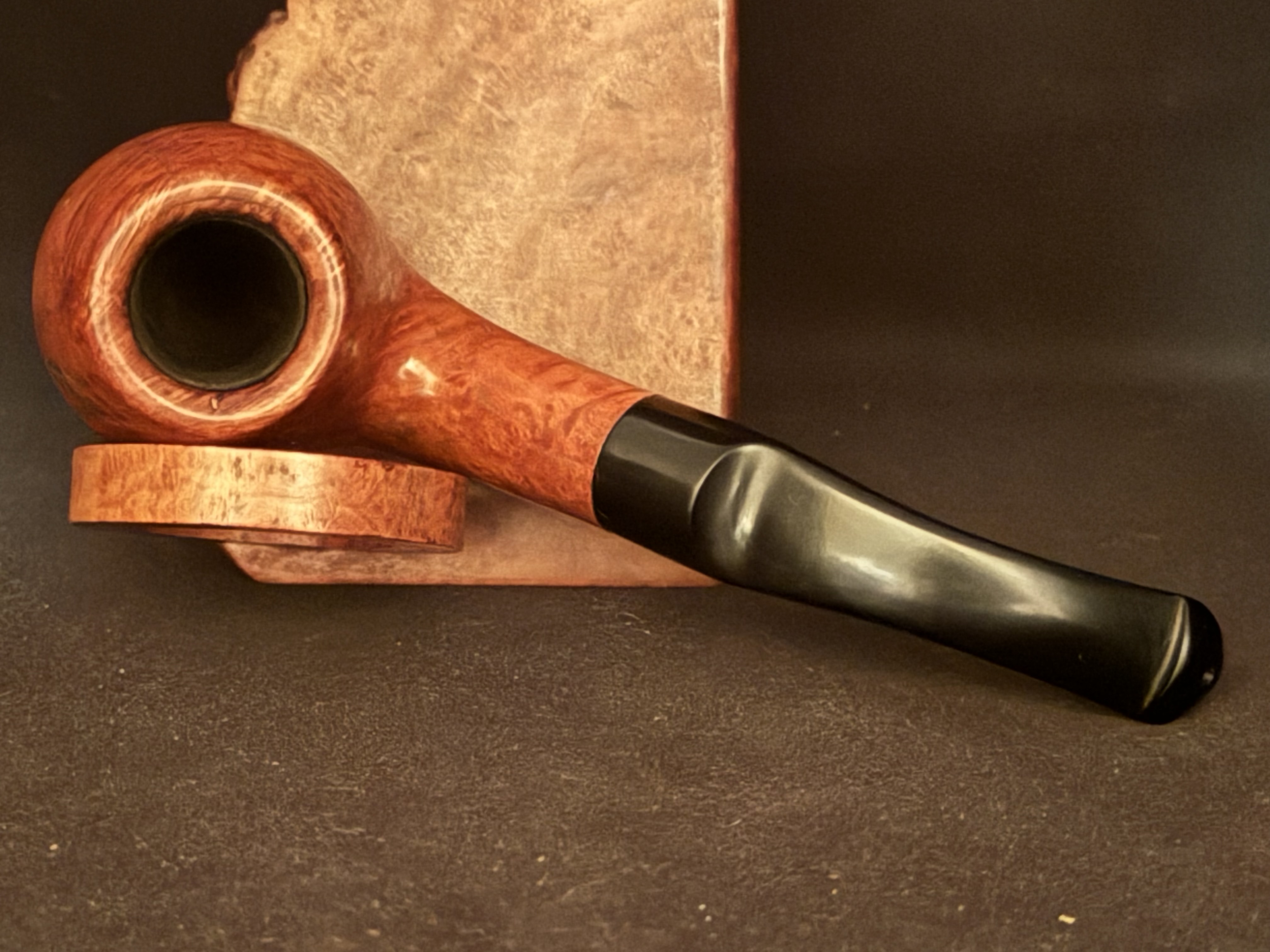Corsica Bent Apple Smooth Briar Estate Pipe, Vulcanite P-Lip Saddle Stem, 9mm Filter 5