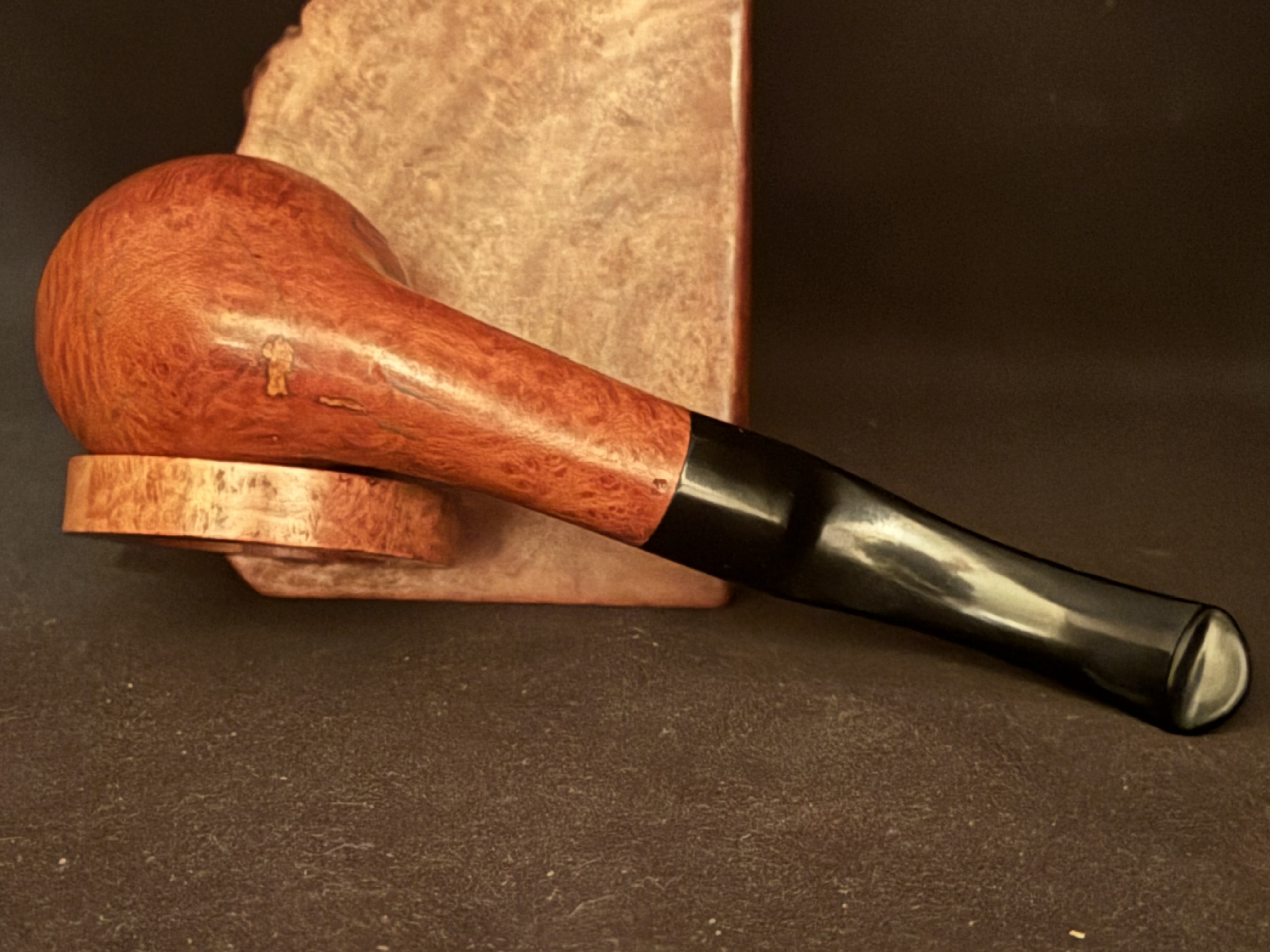 Corsica Bent Apple Smooth Briar Estate Pipe, Vulcanite P-Lip Saddle Stem, 9mm Filter 6