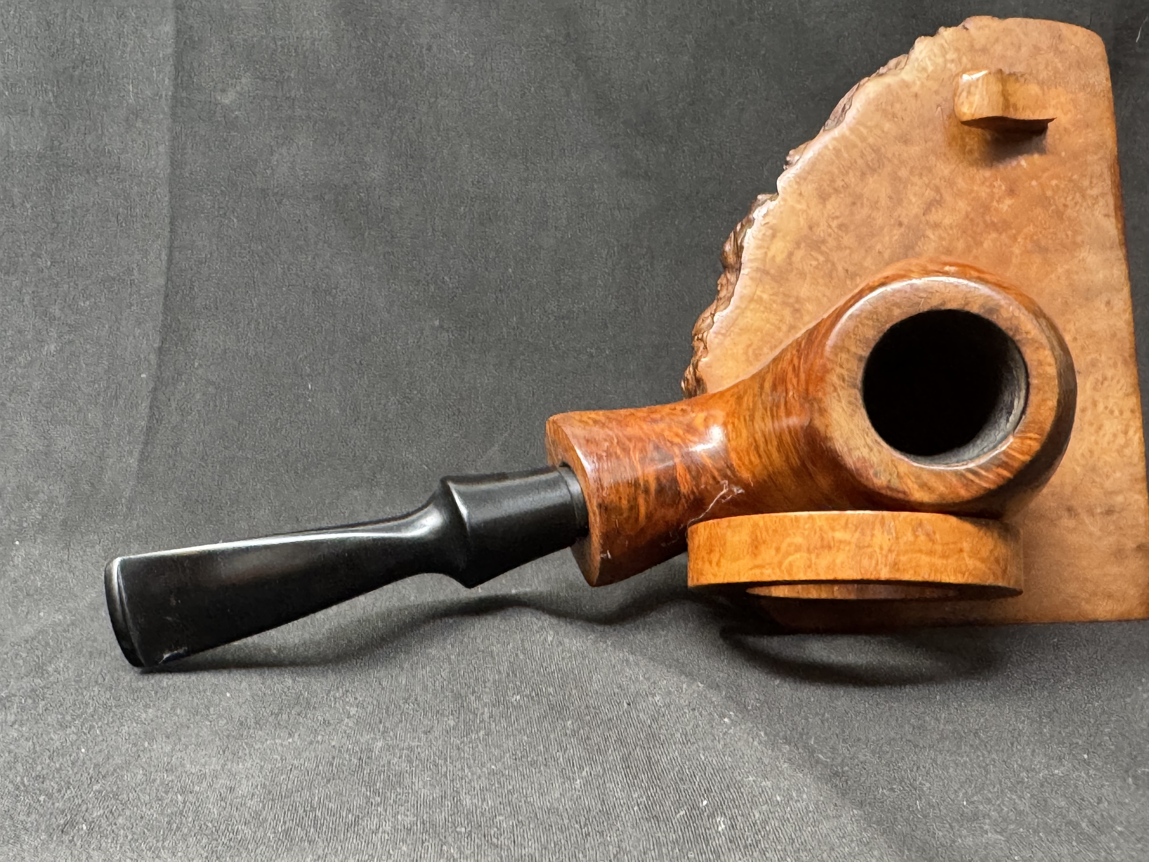 Danish Freehand Smooth Bent Billiard Estate Pipe, Semi-Oval Shank, 9mm Filter 5
