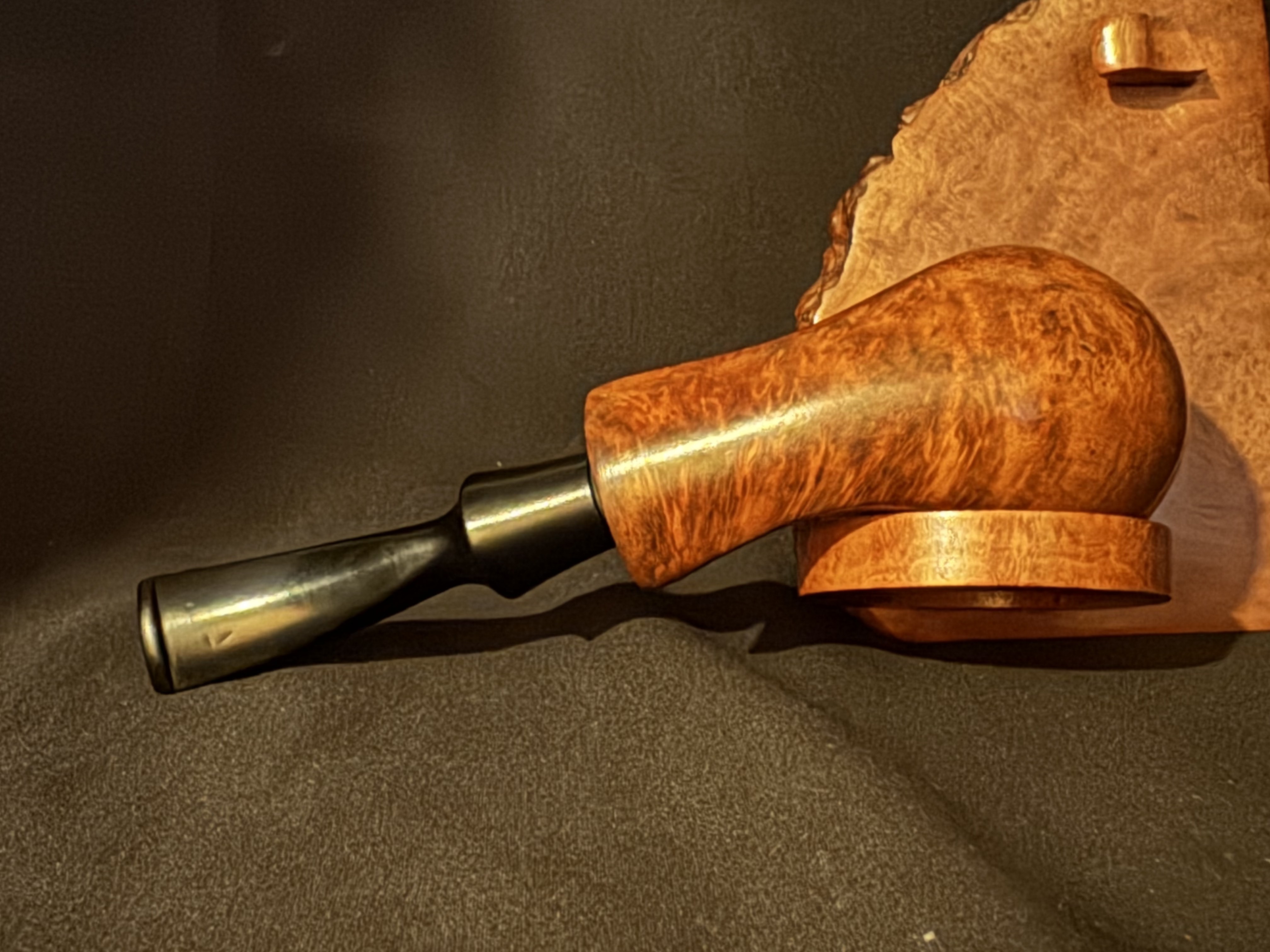 Danish Freehand Smooth Bent Billiard Estate Pipe, Semi-Oval Shank, 9mm Filter 6