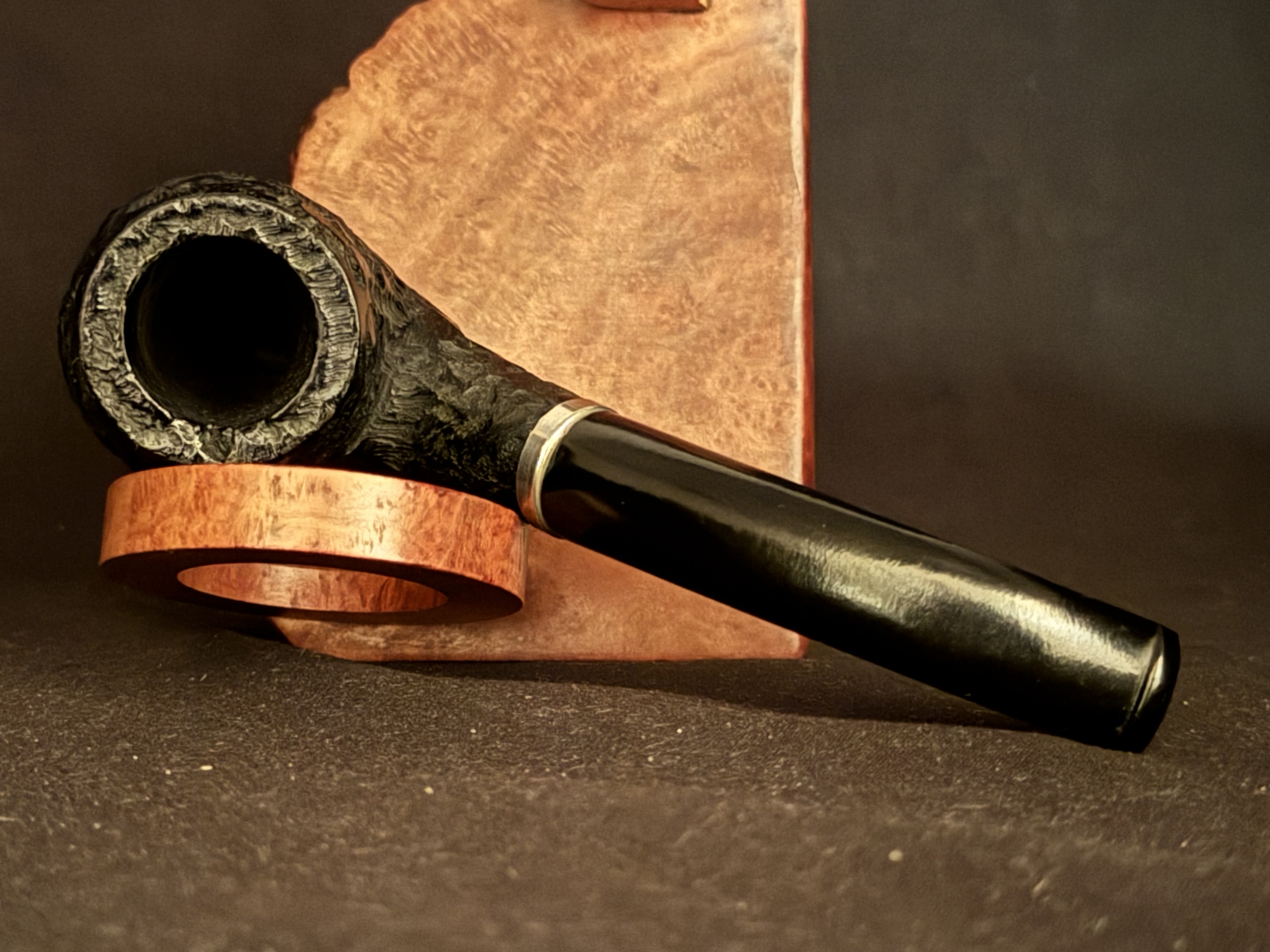 Echt Bruyere Unsmoked Rustic Bent Billiard Estate Pipe 3