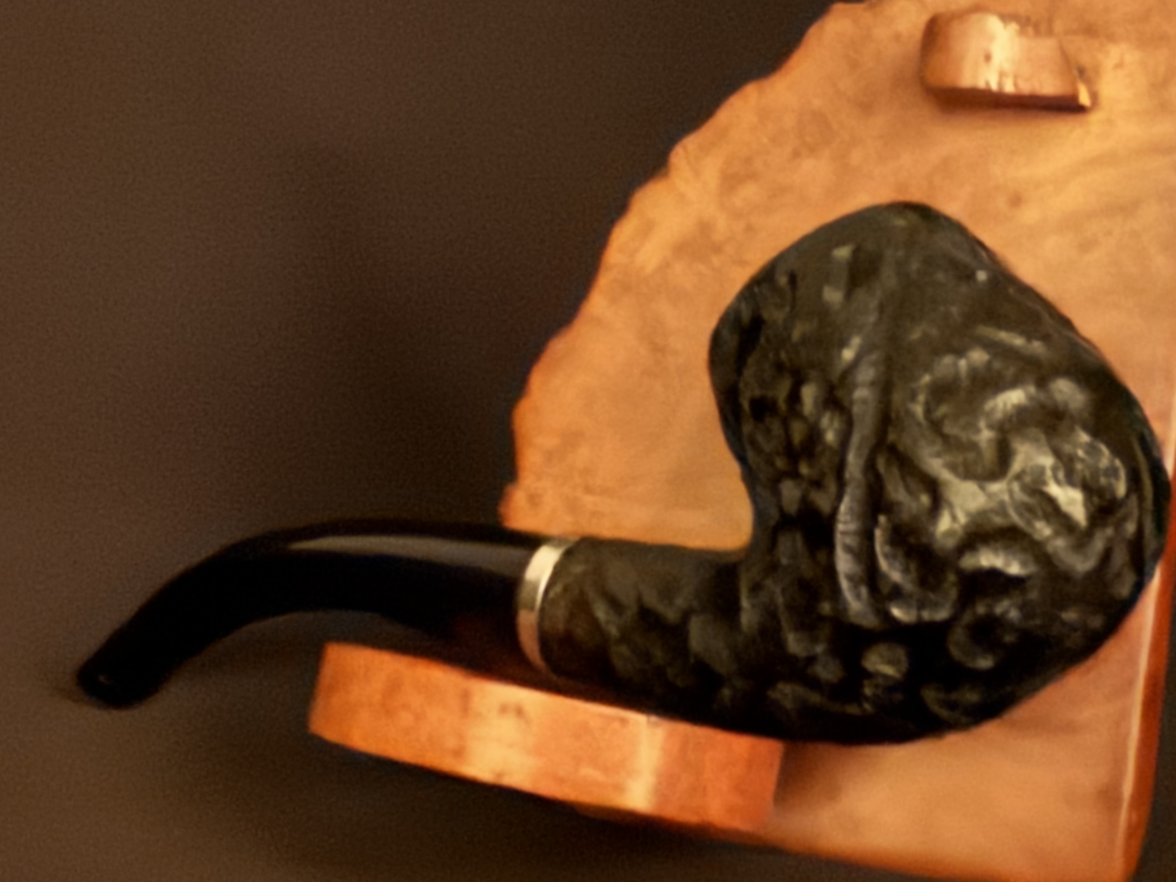 Echt Bruyere Unsmoked Rustic Bent Billiard Estate Pipe 6