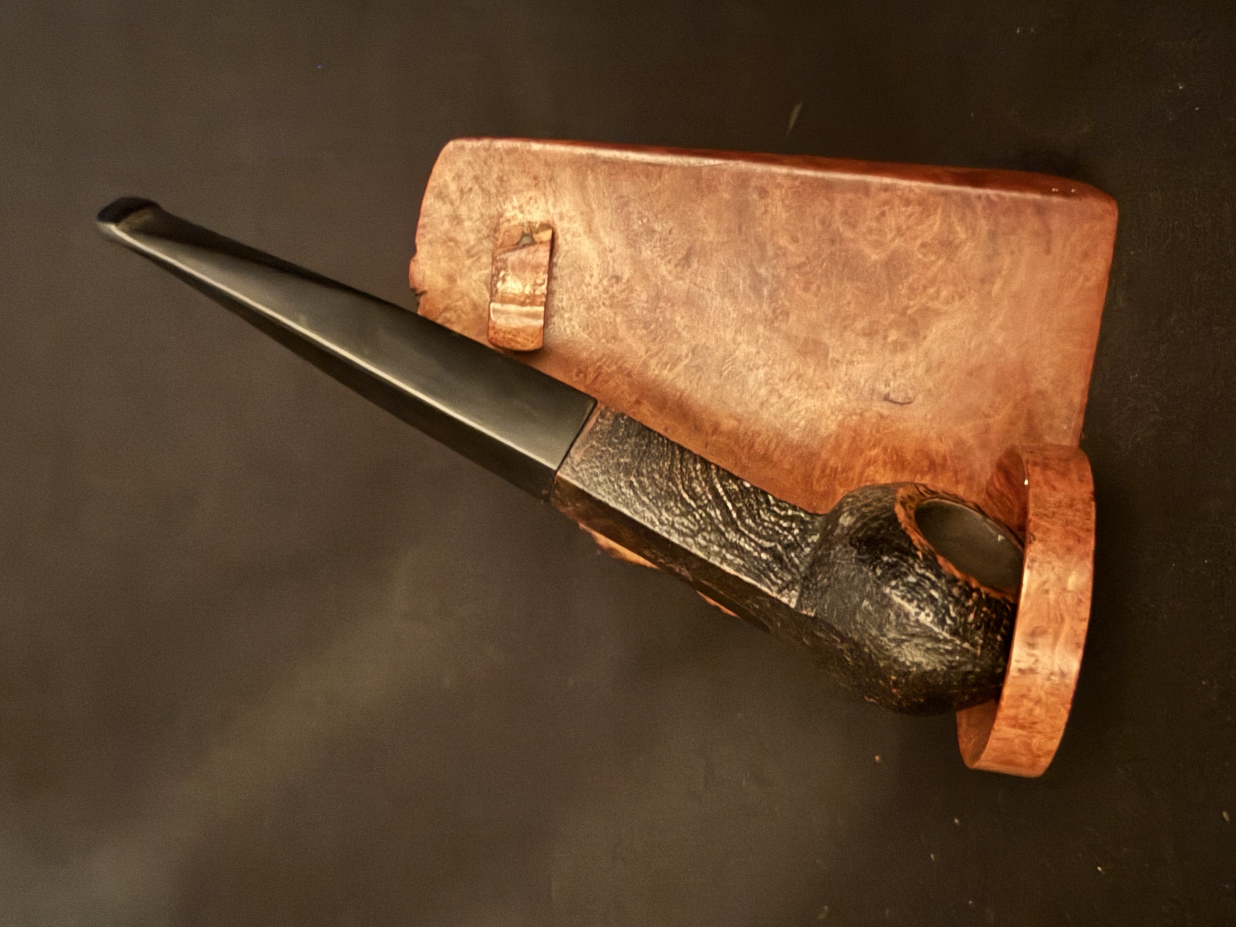 Denicotea Club Sandblast Straight Rhodesian Estate Pipe 9