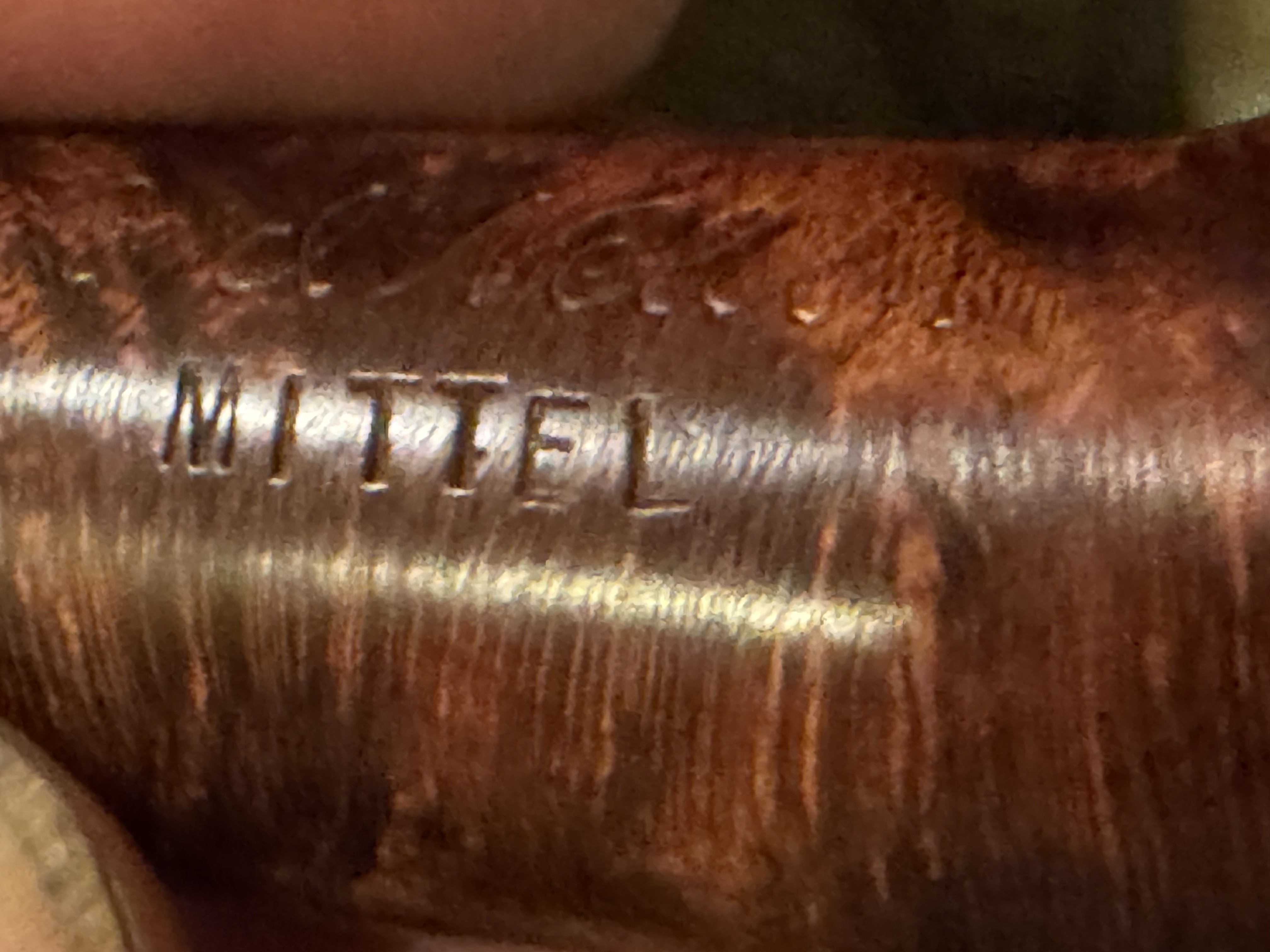 De Roi Two Star Lord Nelson (54) Smooth Straight Brandy Vulcanite Saddle Stem 9mm Filter Estate Pipe 13
