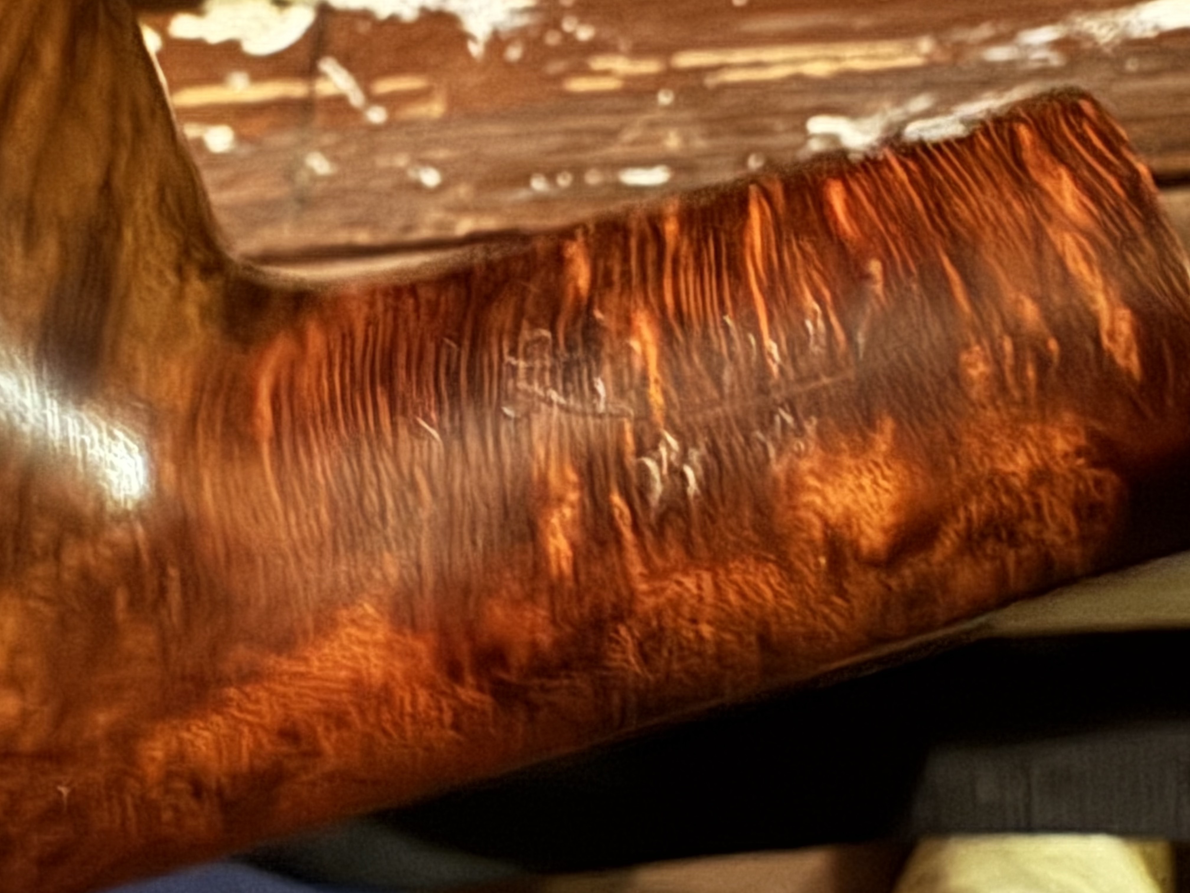 De Roi Two Star Lord Nelson (54) Smooth Straight Brandy Vulcanite Saddle Stem 9mm Filter Estate Pipe 14