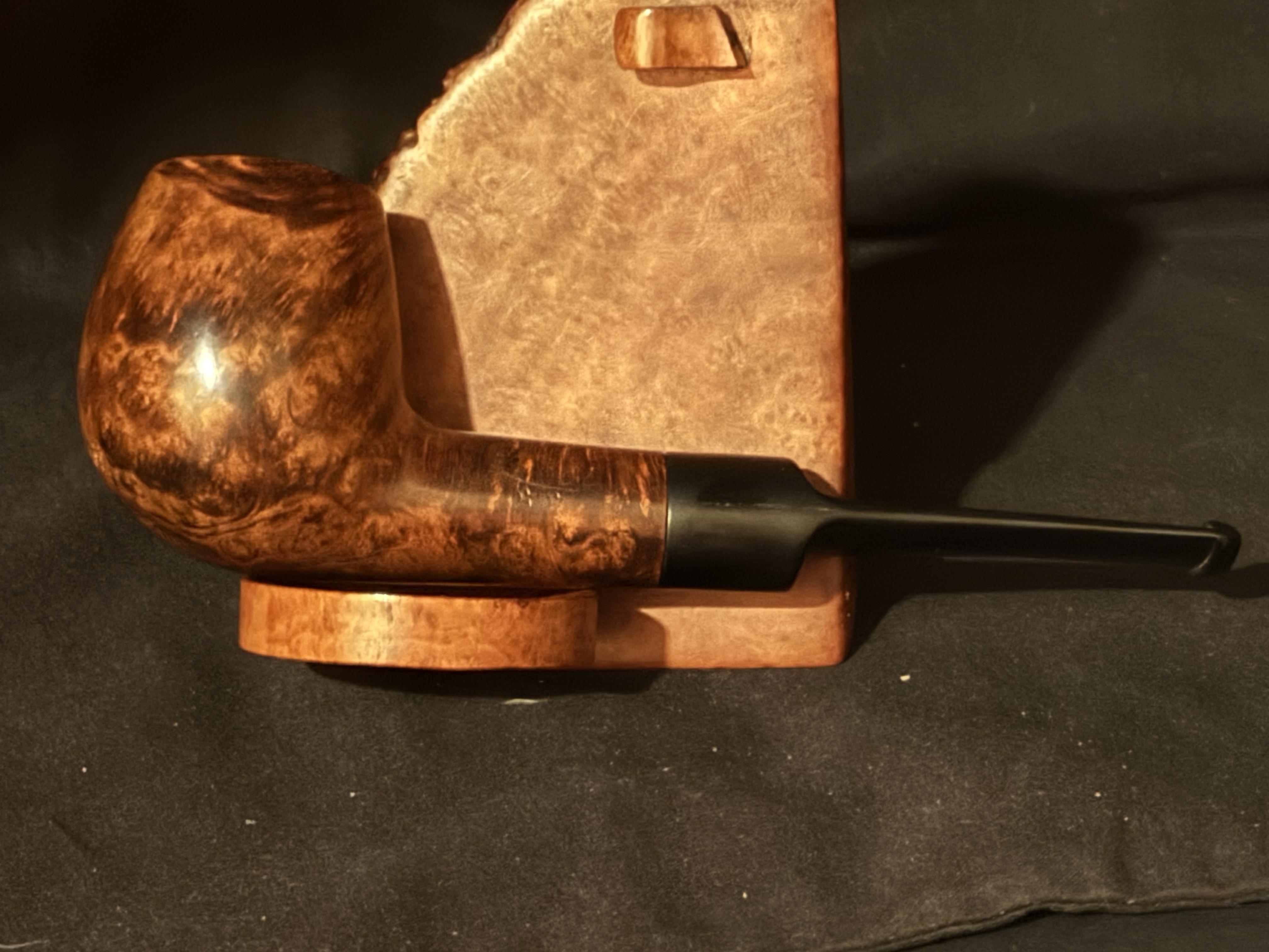 De Roi Two Star Lord Nelson (54) Smooth Straight Brandy Vulcanite Saddle Stem 9mm Filter Estate Pipe 3