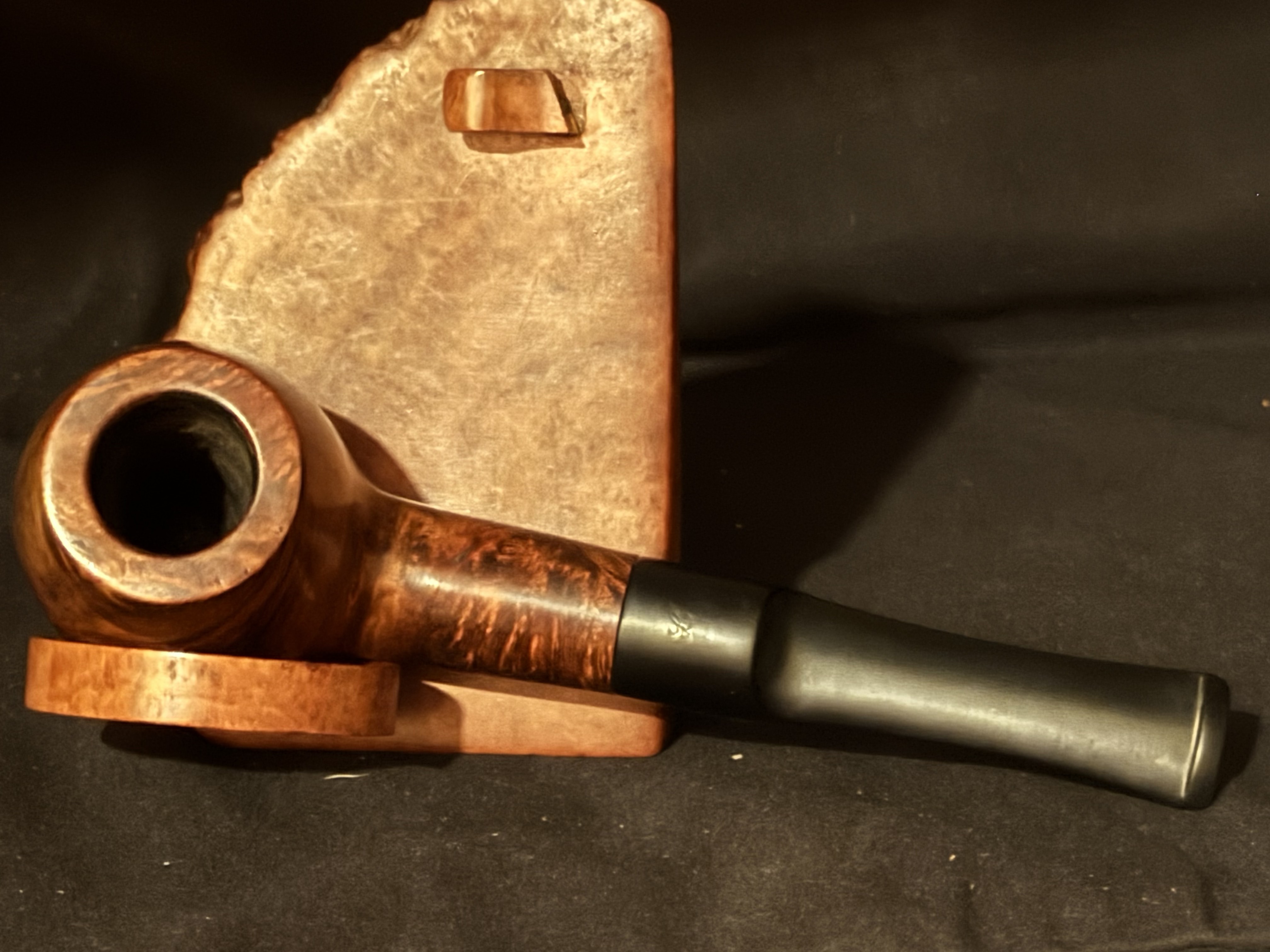 De Roi Two Star Lord Nelson (54) Smooth Straight Brandy Vulcanite Saddle Stem 9mm Filter Estate Pipe 5