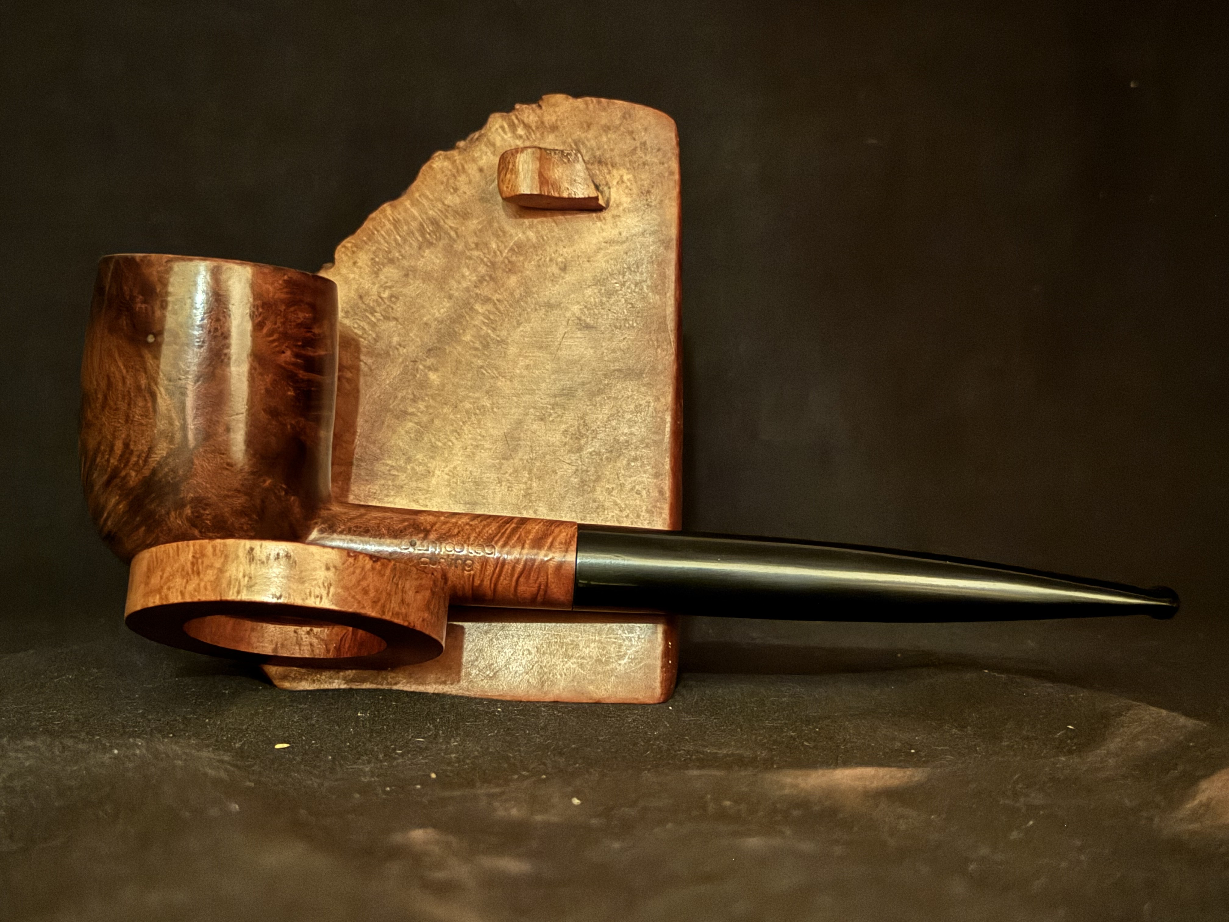 Denicotea Curing 0800 Durable Bruyere Smooth Briar Straight Billiard Estate Pipe 3
