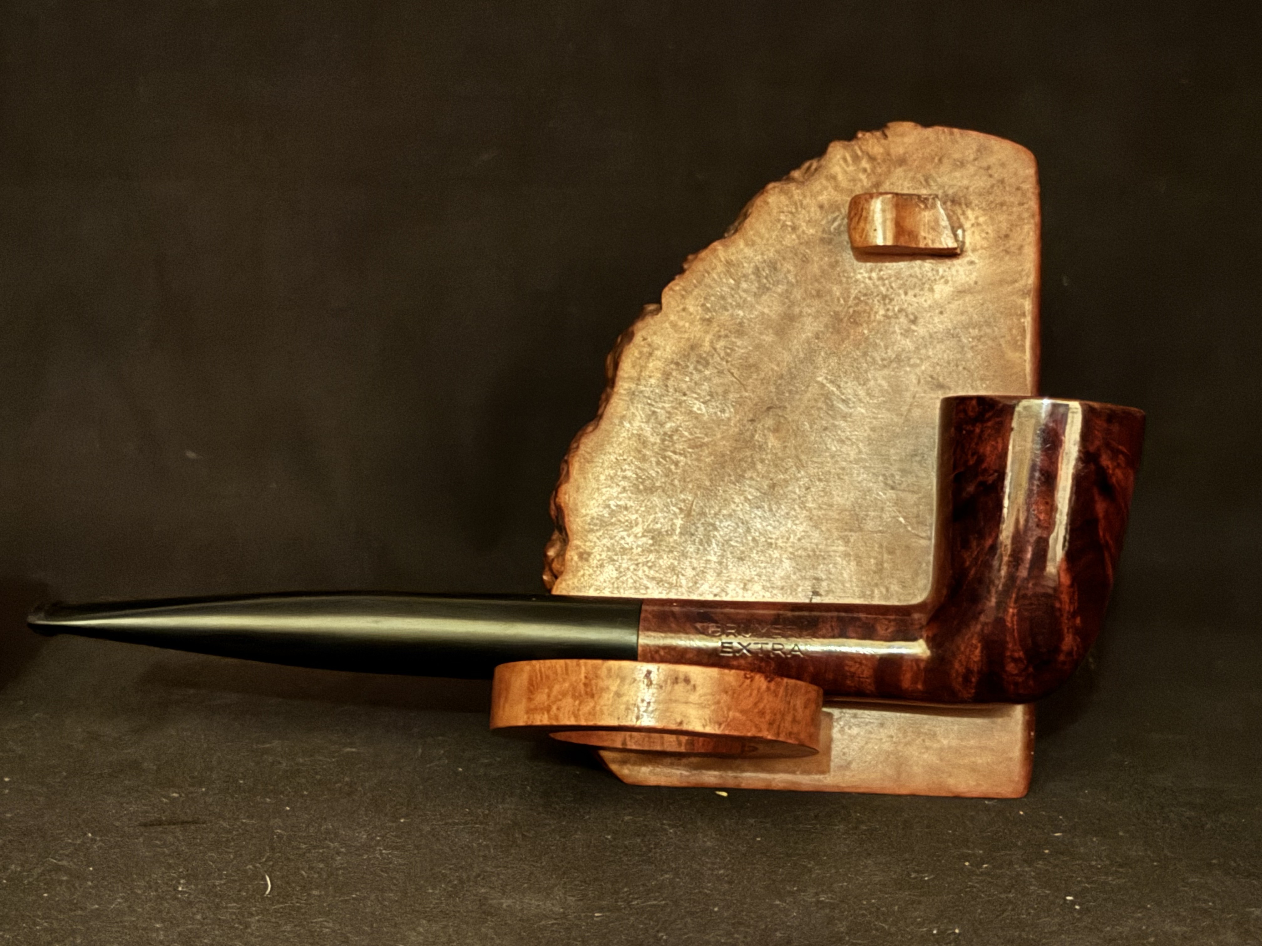 Denicotea Durable Yacht Bruyere Extra 1000 Smooth Briar Estate Pipe with 9mm Filter and Vulcanite Stem 5