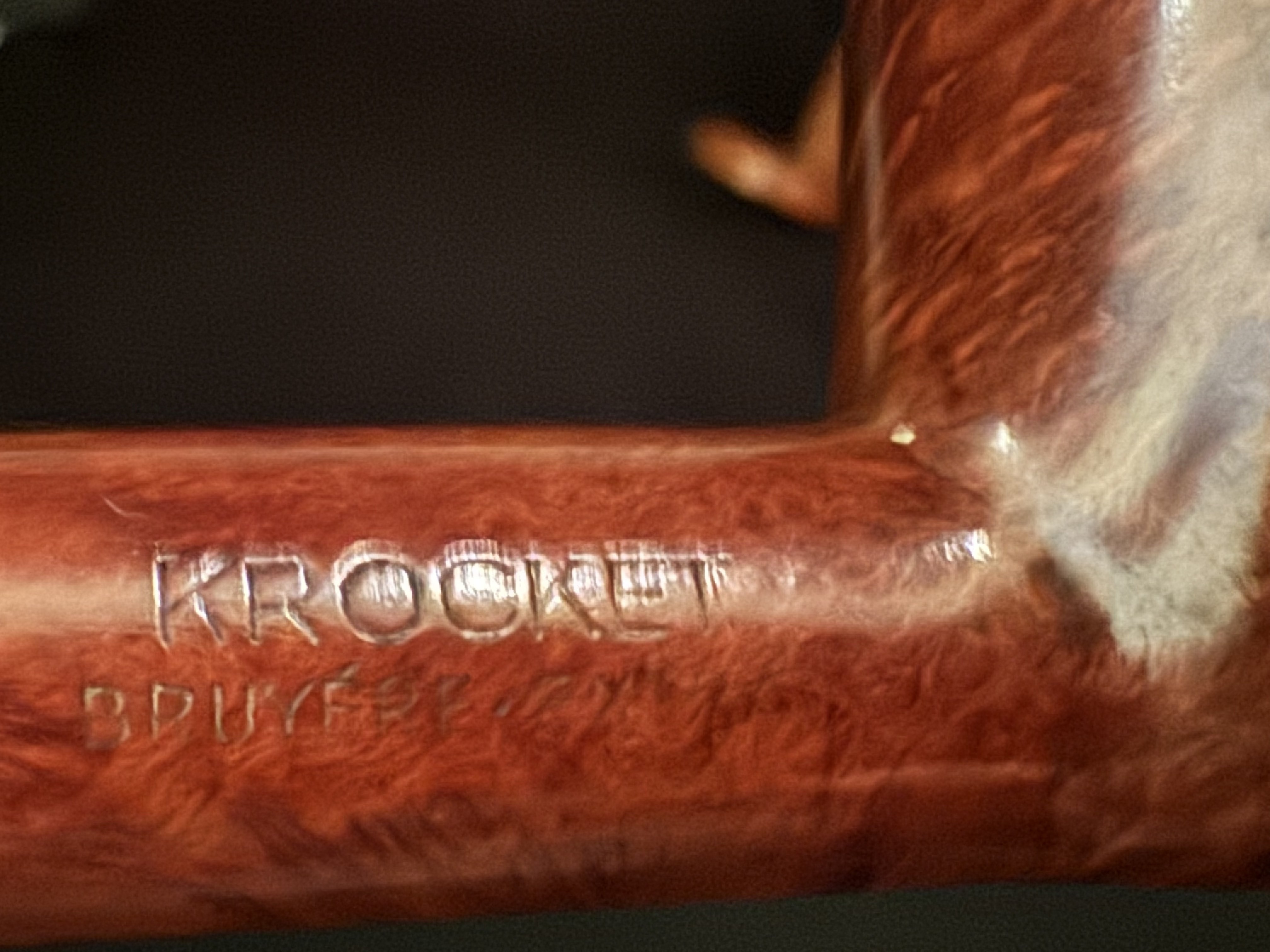Denicotea Elite Rocket Bruyere Extra Smooth Straight Pot Vulcanite Saddle Stem 9mm Filter Estate Pipe 12