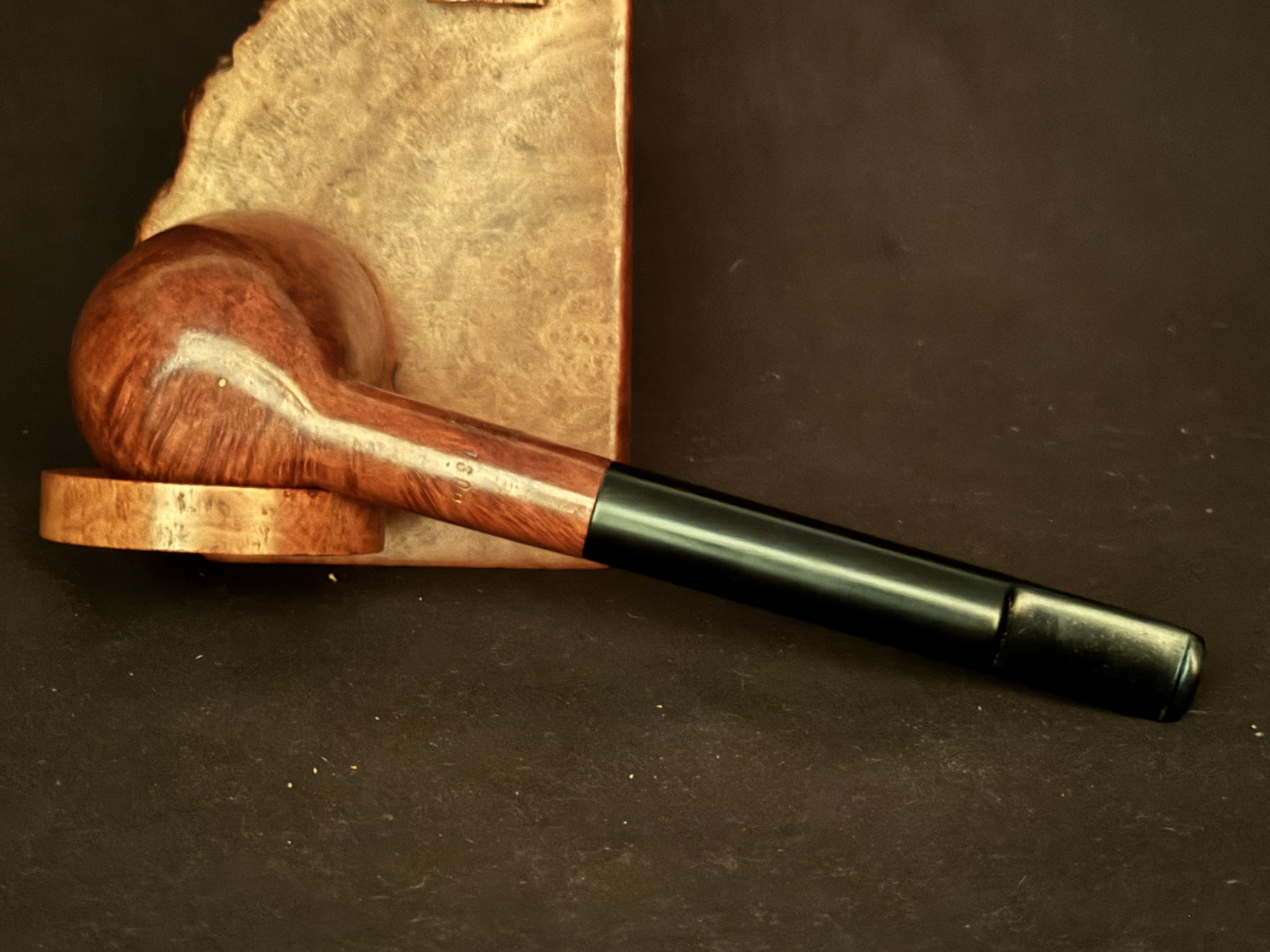 Denicotea Elite Rocket Bruyere Extra Smooth Straight Pot Vulcanite Saddle Stem 9mm Filter Estate Pipe 6