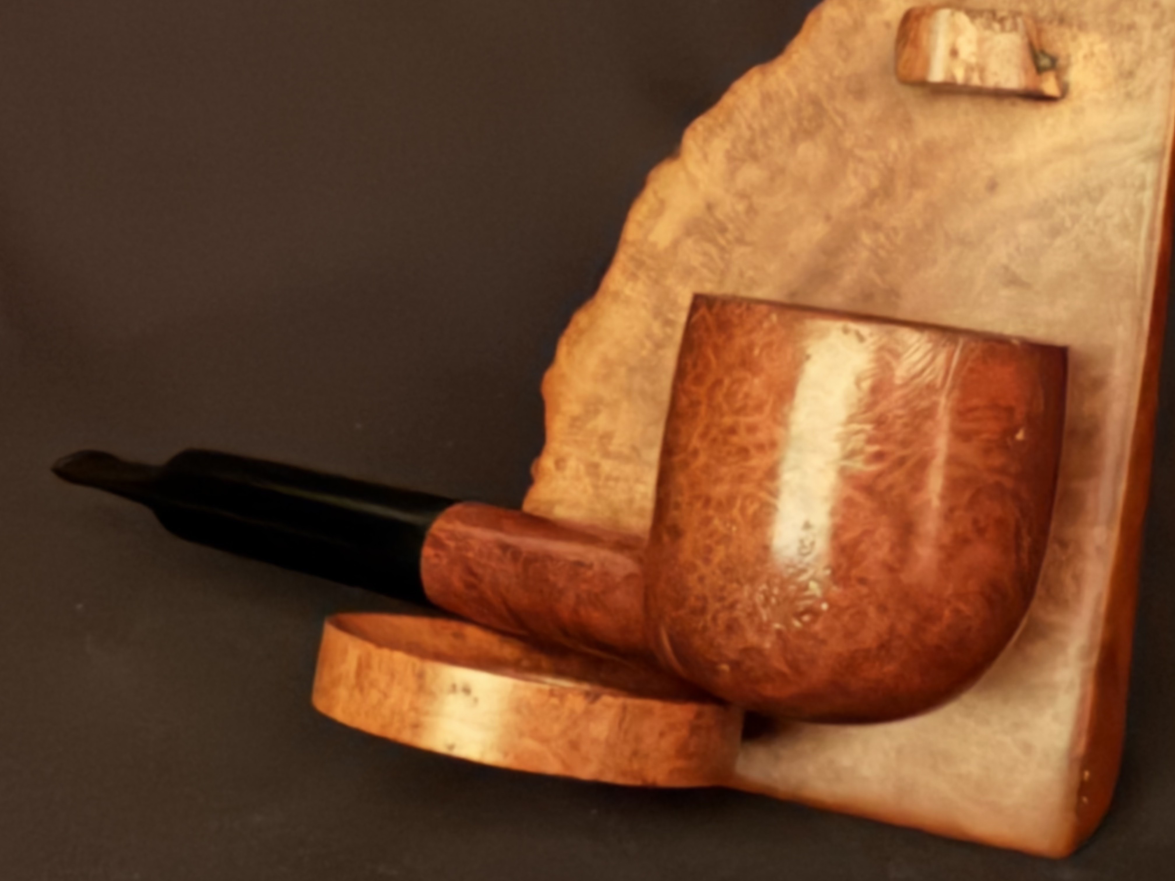 Denicotea Elite Rocket Bruyere Extra Smooth Straight Pot Vulcanite Saddle Stem 9mm Filter Estate Pipe 7
